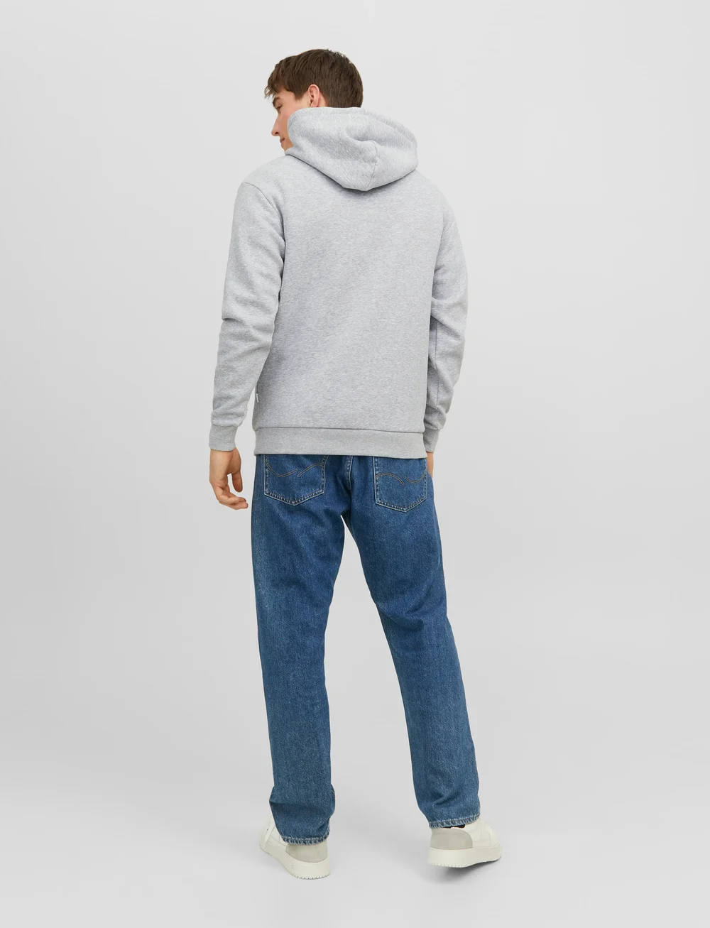 Jack & Jones - JJEBRADLEY SWEAT HOOD NOOS - kapuzenpullover - light grey melange - 3