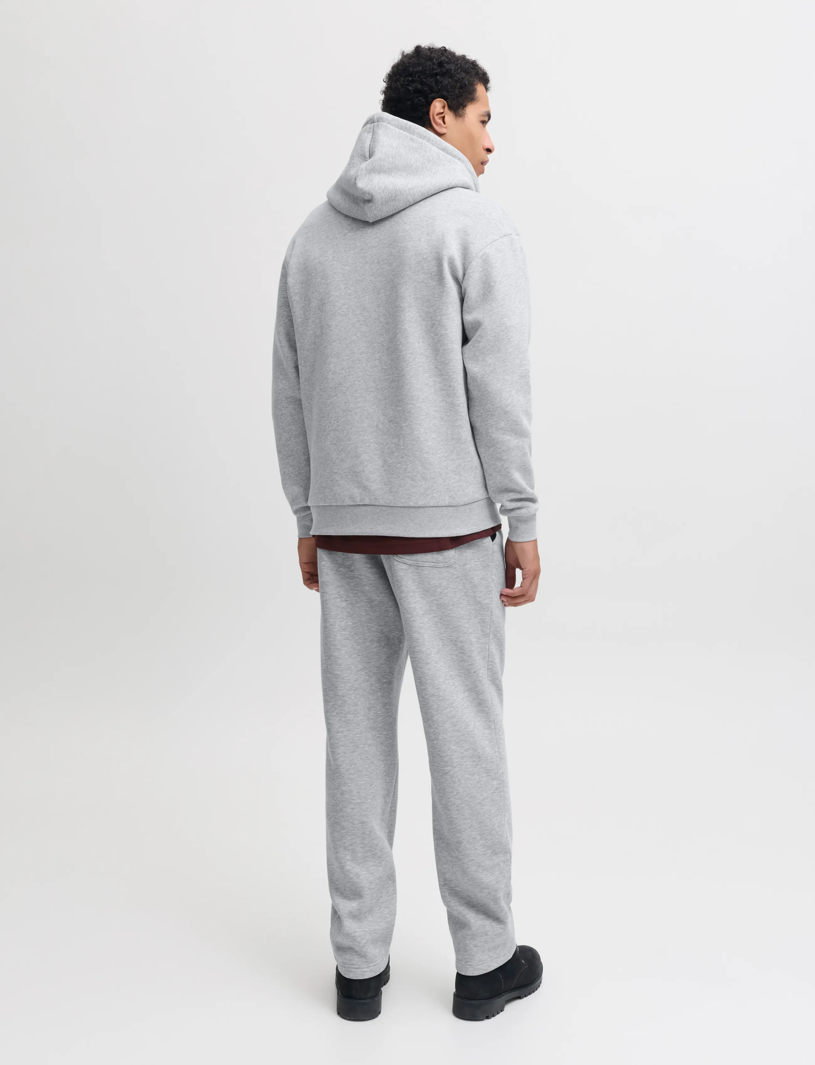 Jack & Jones - JJEBRADLEY SWEAT HOOD NOOS - hoodies - light grey melange - 3