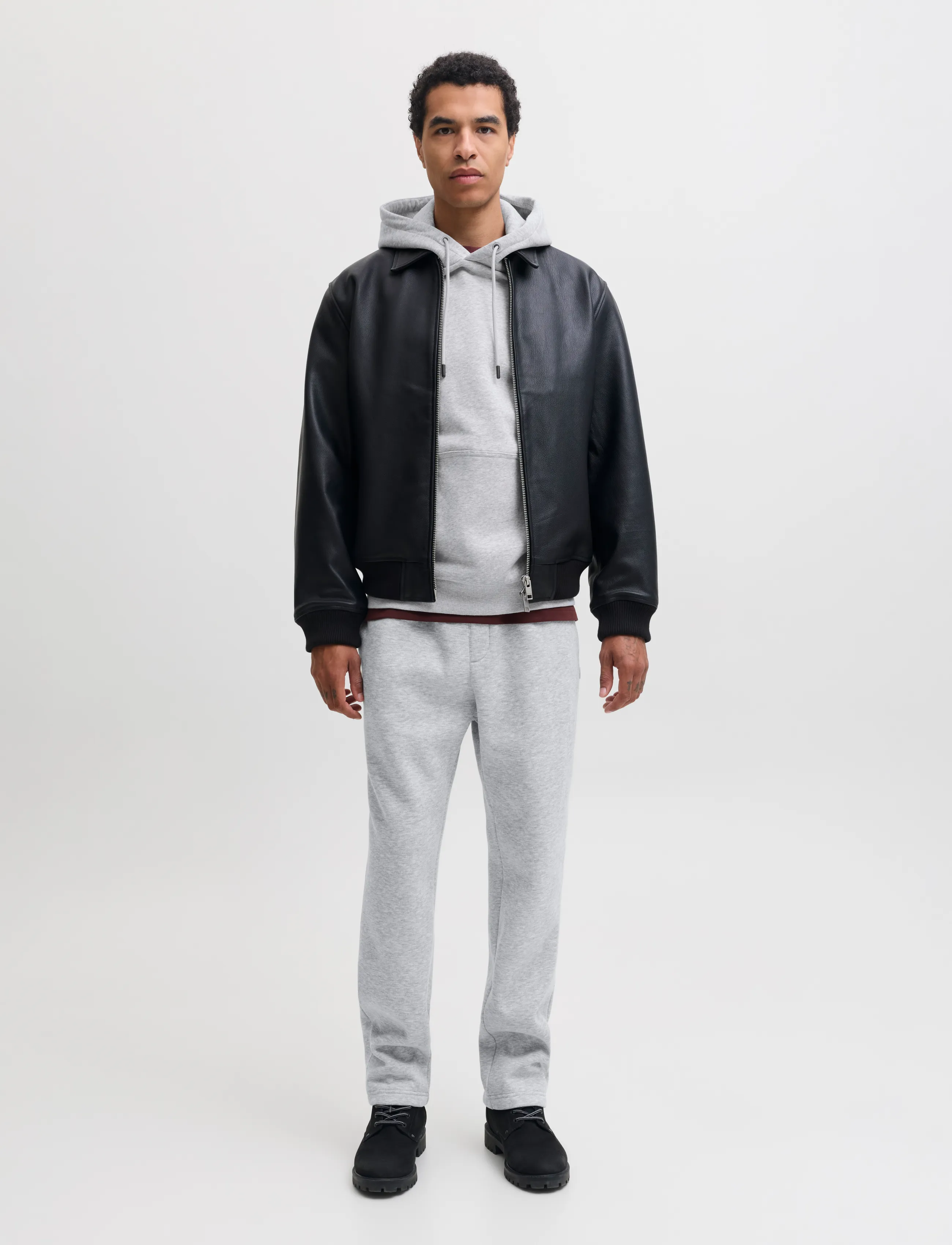 Jack & Jones - JJEBRADLEY SWEAT HOOD NOOS - hoodies - light grey melange - 4