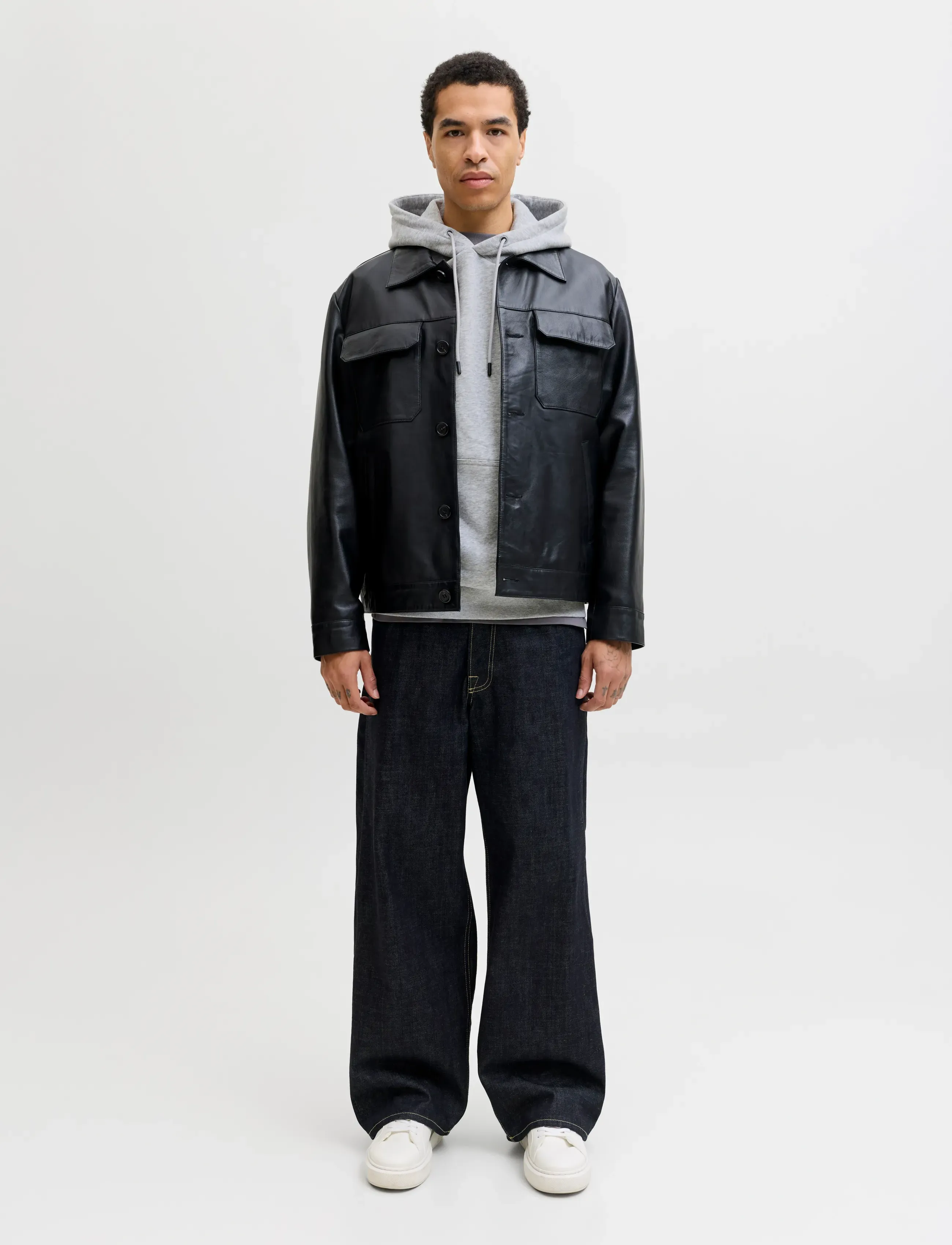 Jack & Jones - JJEBRADLEY SWEAT HOOD NOOS - hættetrøjer - light grey melange - 4