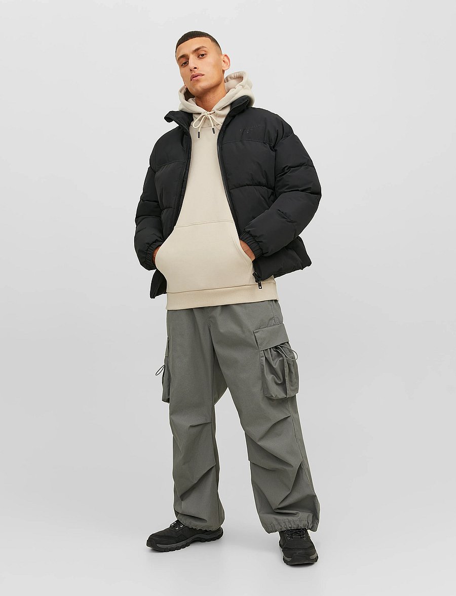 Jack & Jones - JJEBRADLEY SWEAT HOOD NOOS - hættetrøjer - moonbeam - 4