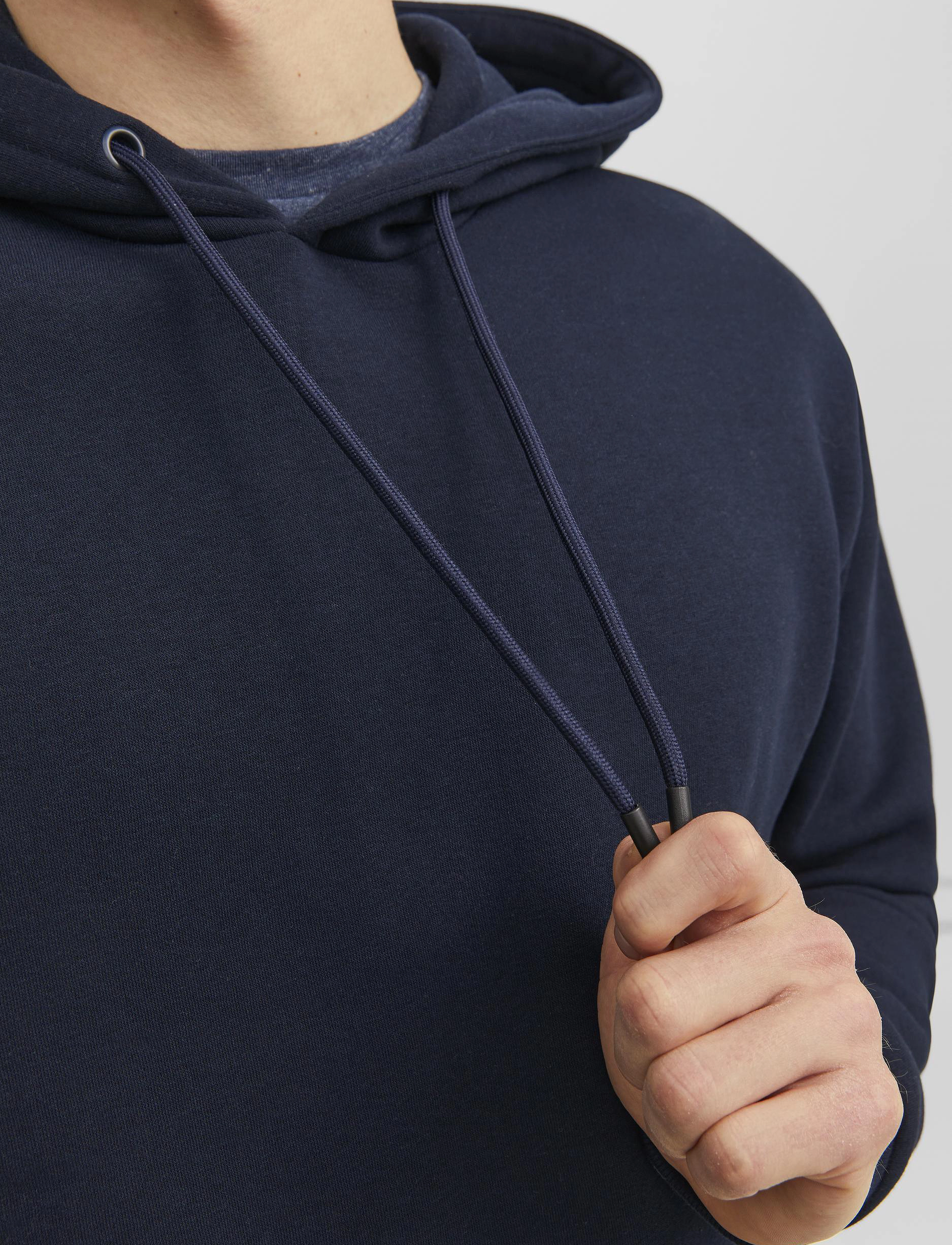 Jack & Jones - JJEBRADLEY SWEAT HOOD NOOS - hættetrøjer - navy blazer - 4