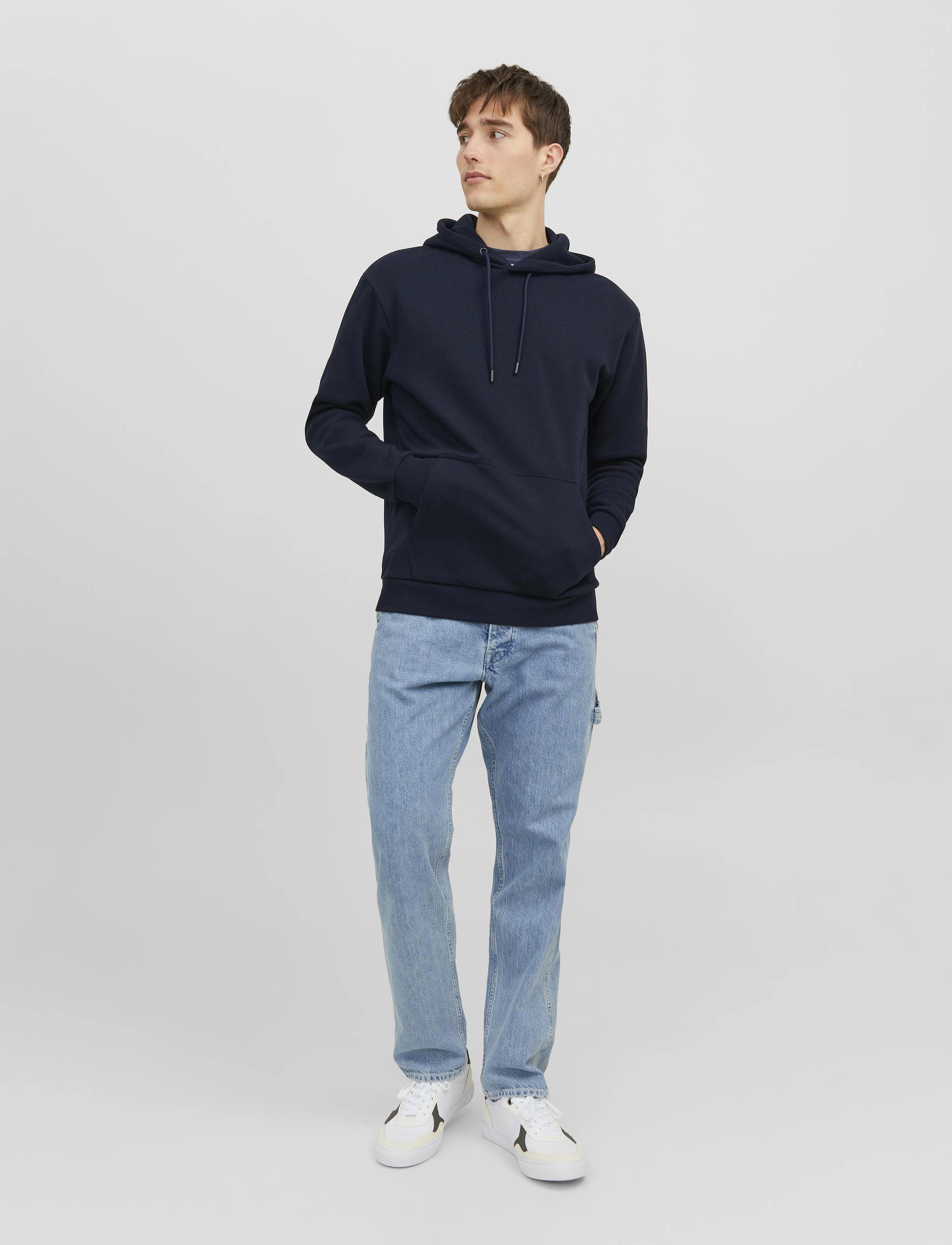 Jack & Jones - JJEBRADLEY SWEAT HOOD NOOS - hættetrøjer - navy blazer - 5