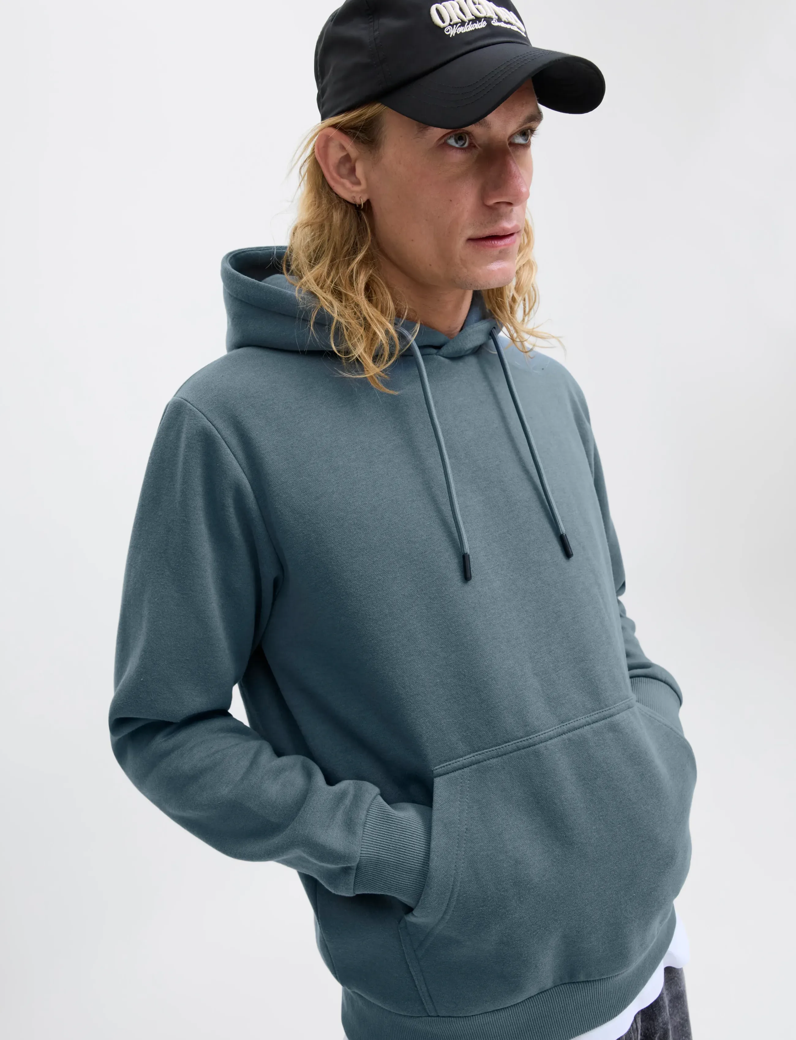 Jack & Jones - JJEBRADLEY SWEAT HOOD NOOS - hættetrøjer - stormy weather - 4