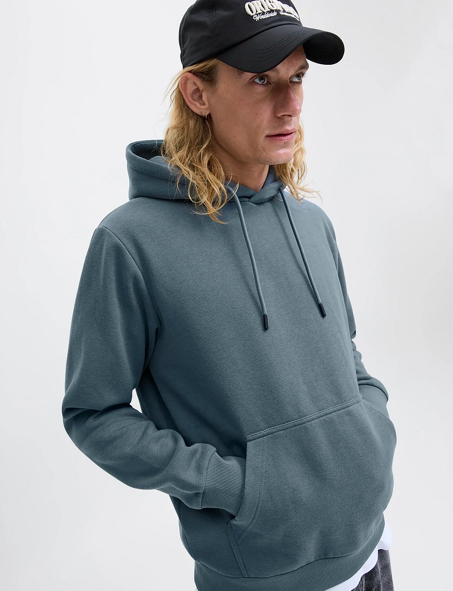 Jack & Jones - JJEBRADLEY SWEAT HOOD NOOS - hættetrøjer - stormy weather - 4