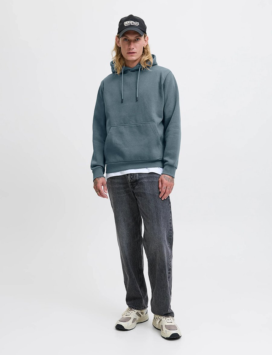 Jack & Jones - JJEBRADLEY SWEAT HOOD NOOS - hættetrøjer - stormy weather - 5