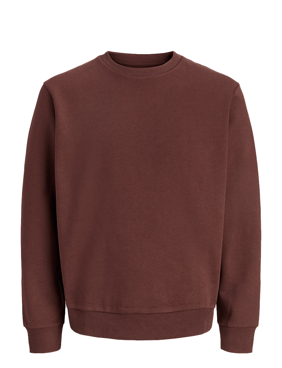 Jack & Jones - JJEBRADLEY SWEAT CREW NOOS - sweatshirts - bitter chocolate - 1
