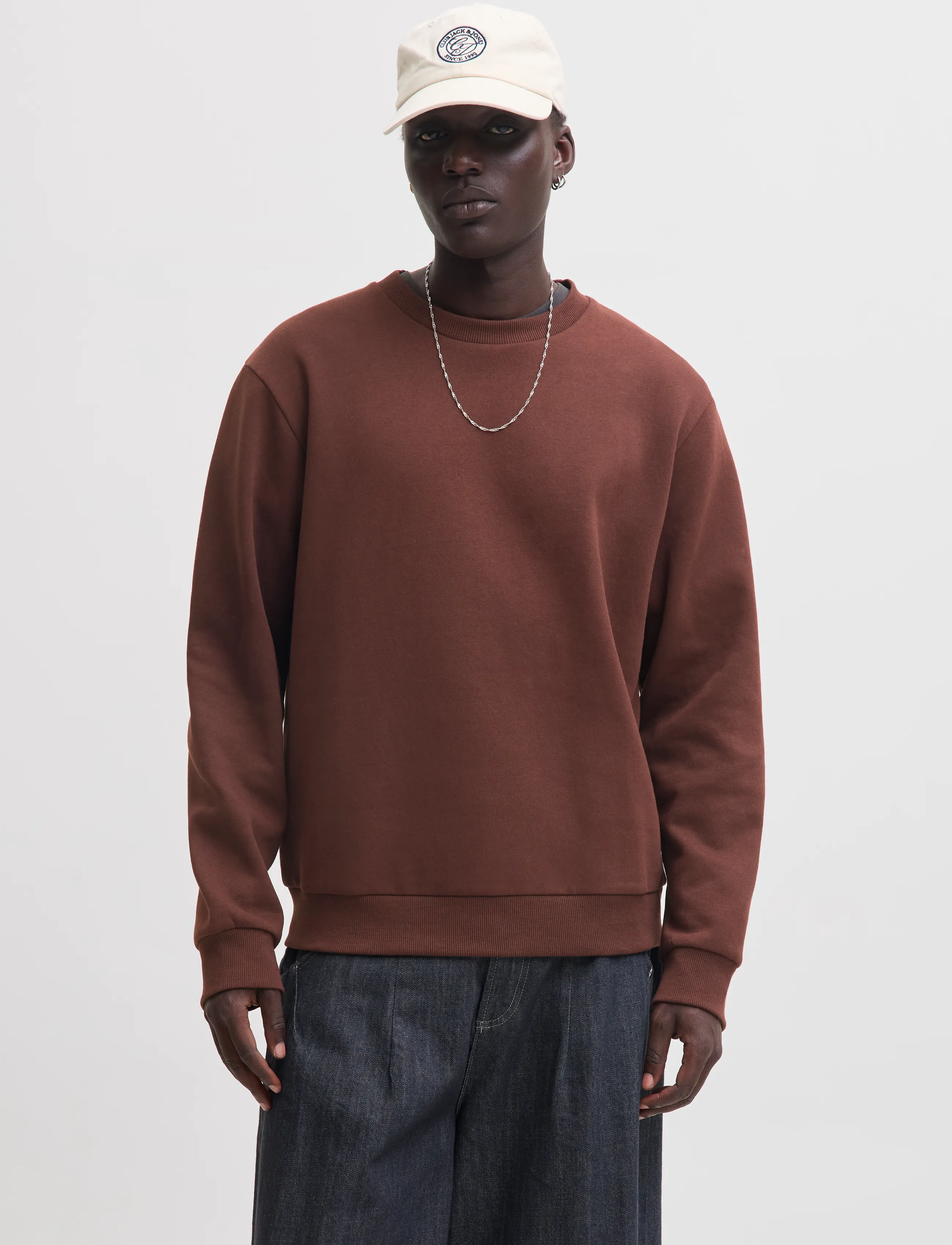 Jack & Jones JJEBRADLEY SWEAT CREW NOOS - Kleidung - BITTER CHOCOLATE / brown