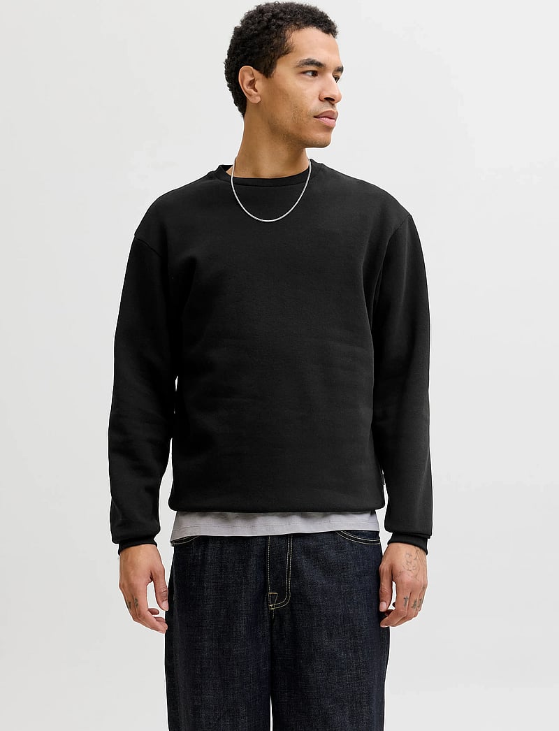 Jack & Jones - JJEBRADLEY SWEAT CREW NOOS - kolleksjoner - black - 4