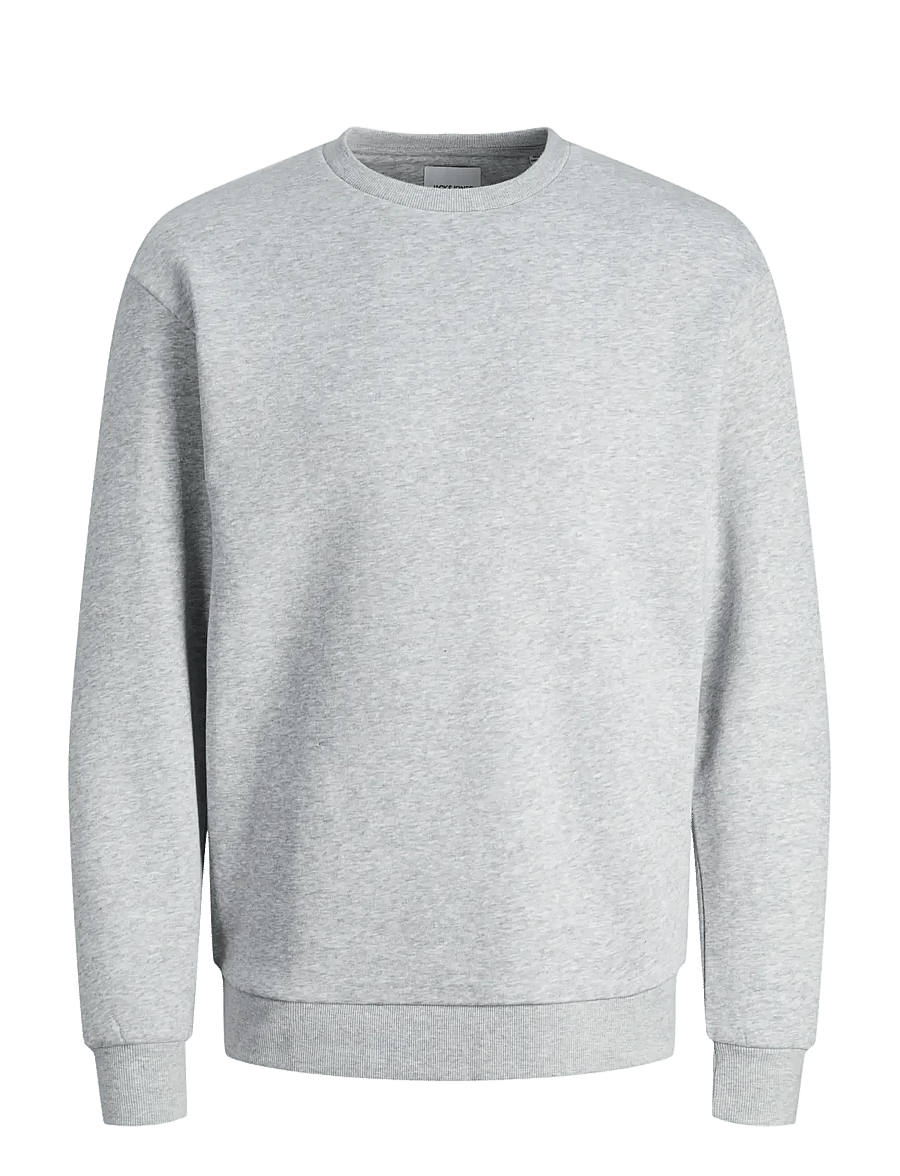 Jack & Jones - JJEBRADLEY SWEAT CREW NOOS - kollektioner - light grey melange - 1
