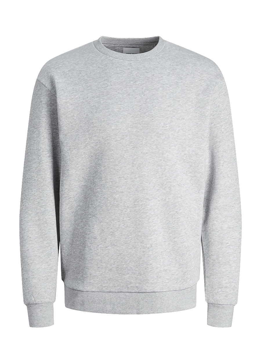 Jack & Jones - JJEBRADLEY SWEAT CREW NOOS - kollektioner - light grey melange - 1