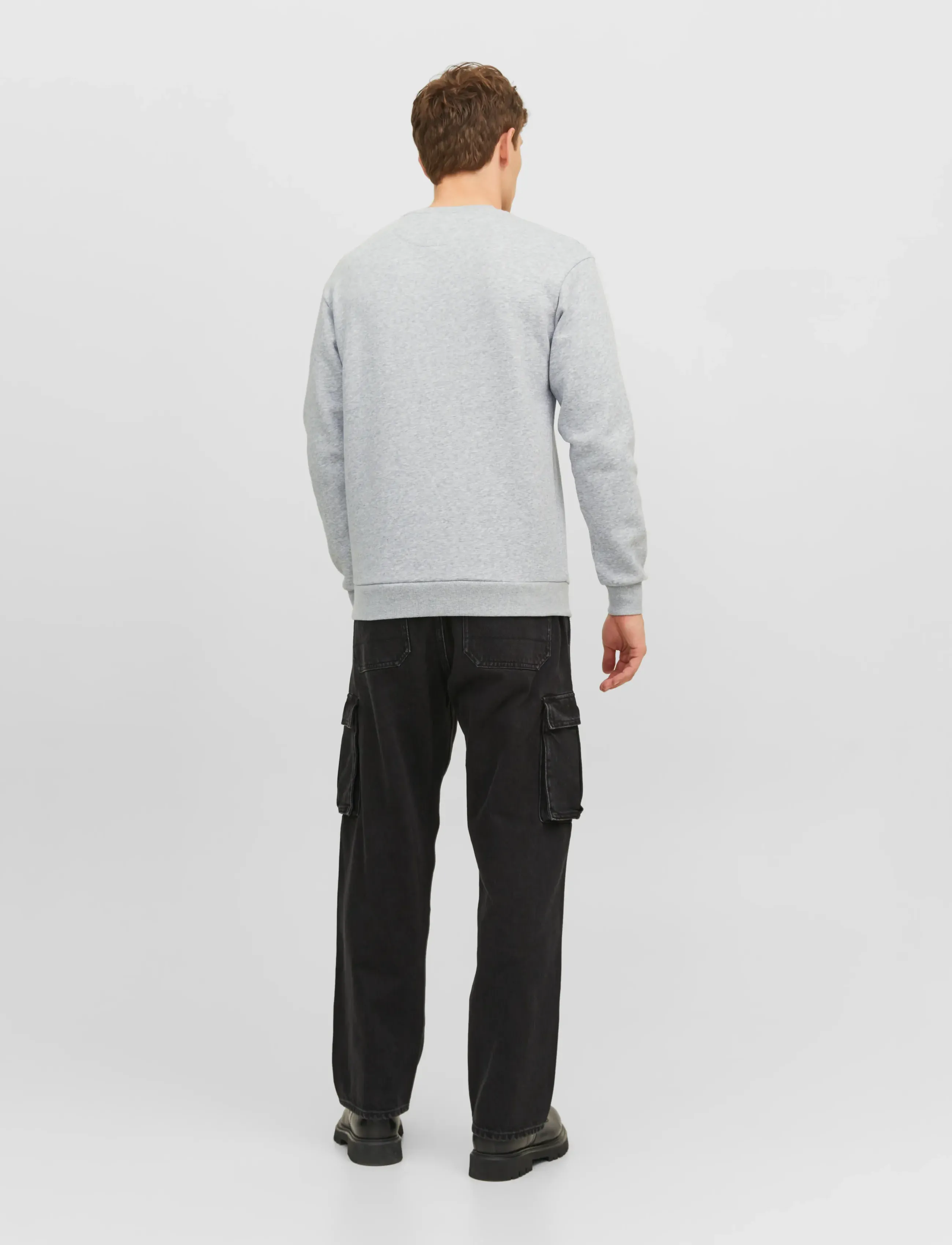 Jack & Jones - JJEBRADLEY SWEAT CREW NOOS - collections - light grey melange - 2
