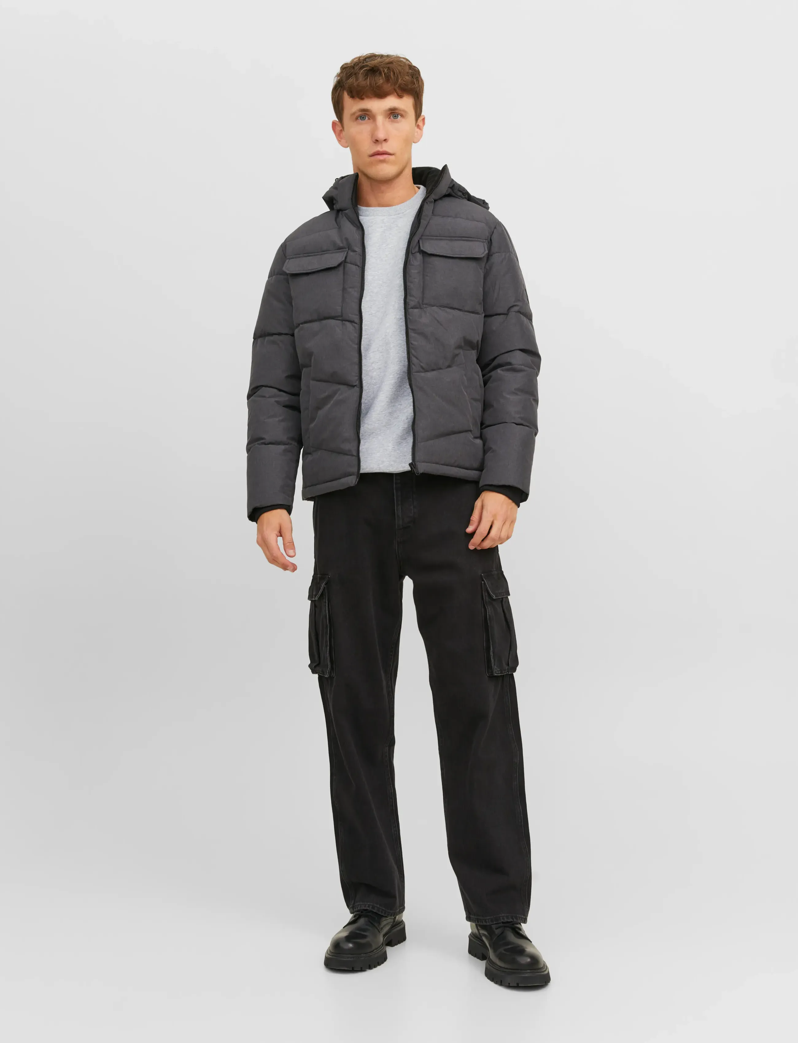 Jack & Jones - JJEBRADLEY SWEAT CREW NOOS - collections - light grey melange - 5