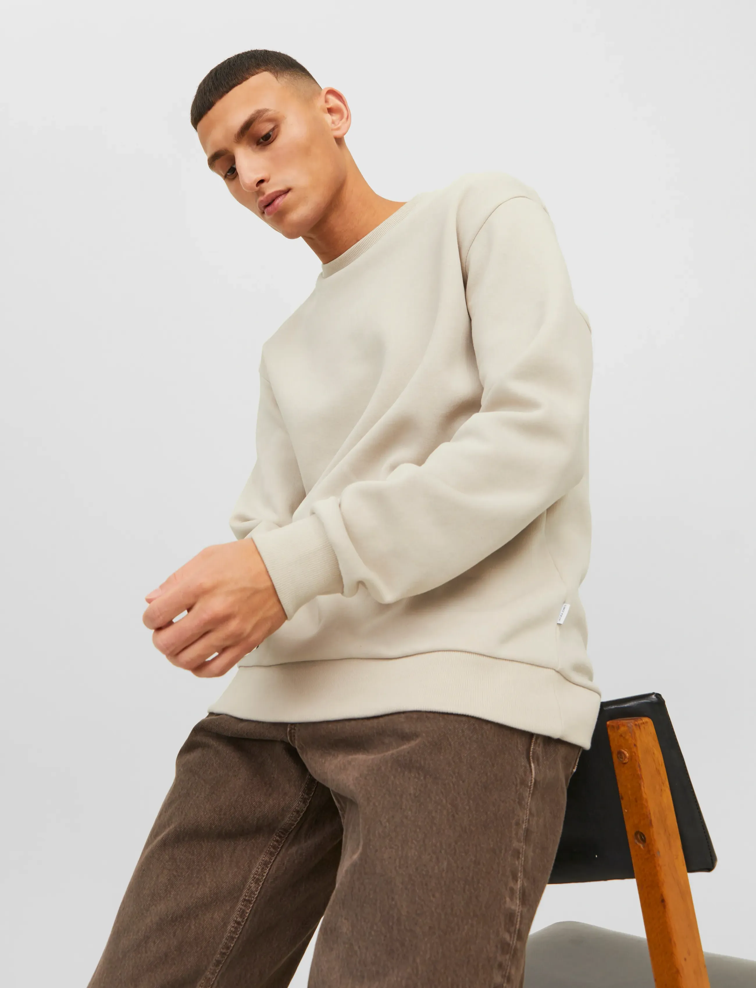 Jack & Jones - JJEBRADLEY SWEAT CREW NOOS - kollektionen - moonbeam - 3