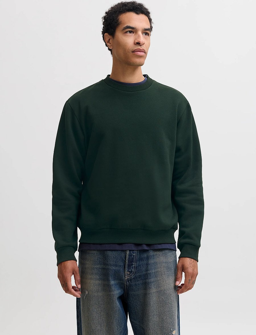 Jack & Jones - JJEBRADLEY SWEAT CREW NOOS - sweatshirts - scarab - 0