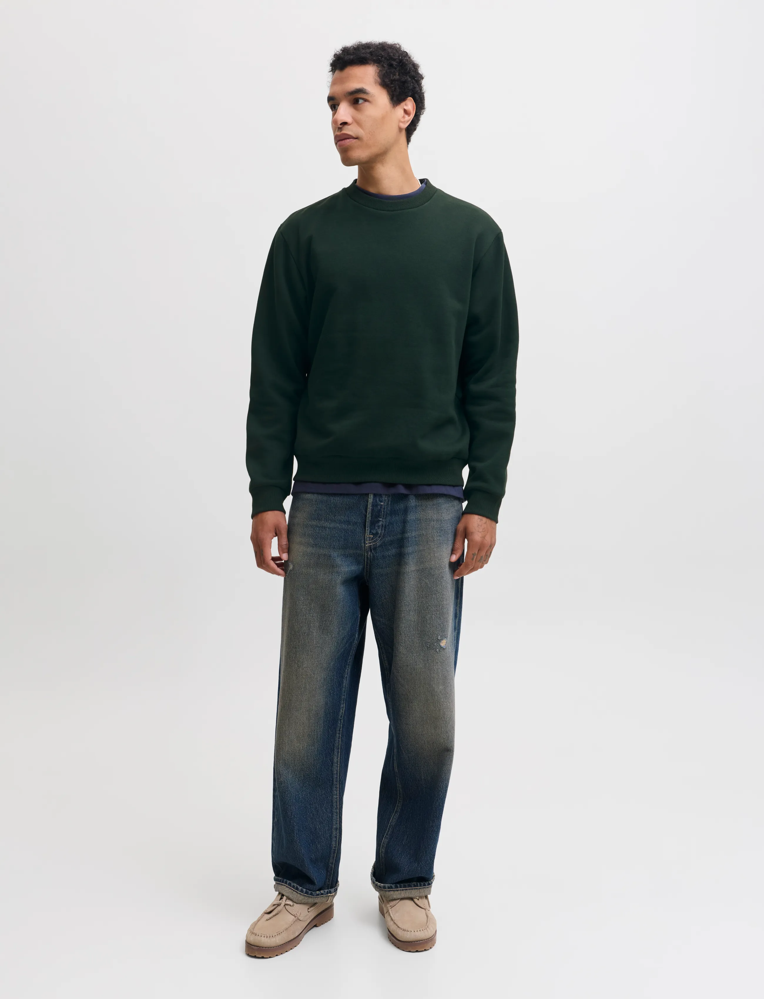 Jack & Jones - JJEBRADLEY SWEAT CREW NOOS - sweatshirts - scarab - 3