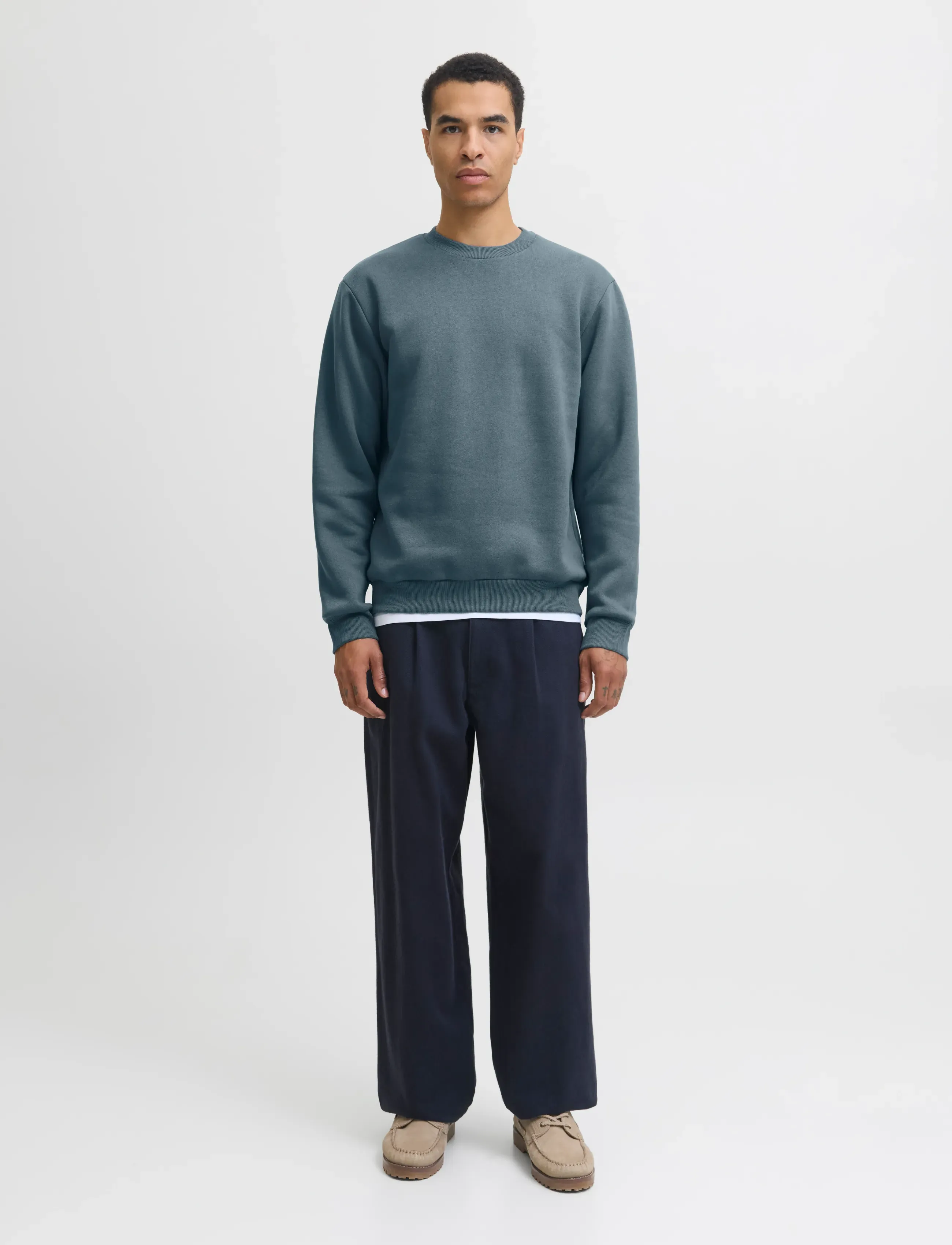 Jack & Jones - JJEBRADLEY SWEAT CREW NOOS - kollektioner - stormy weather - 3