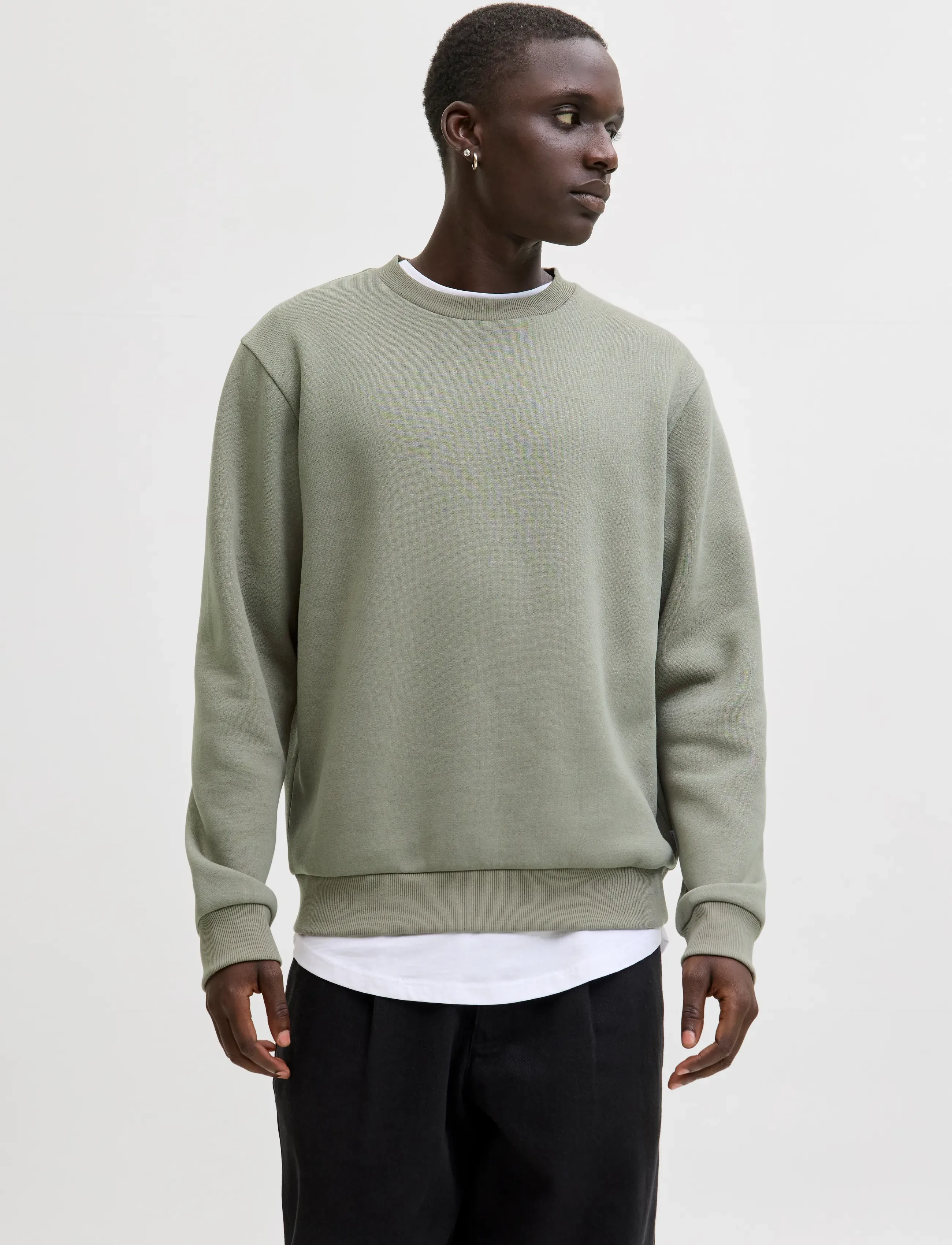 Jack & Jones JJEBRADLEY SWEAT CREW NOOS - Sweatshirts - VETIVER / khaki/green