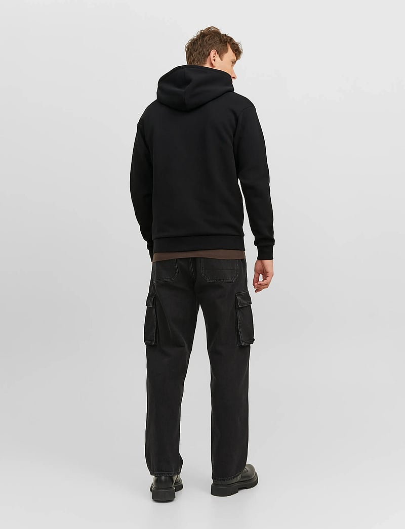 Jack & Jones - JJEBRADLEY SWEAT ZIP HOOD NOOS - hoodies - black - 3