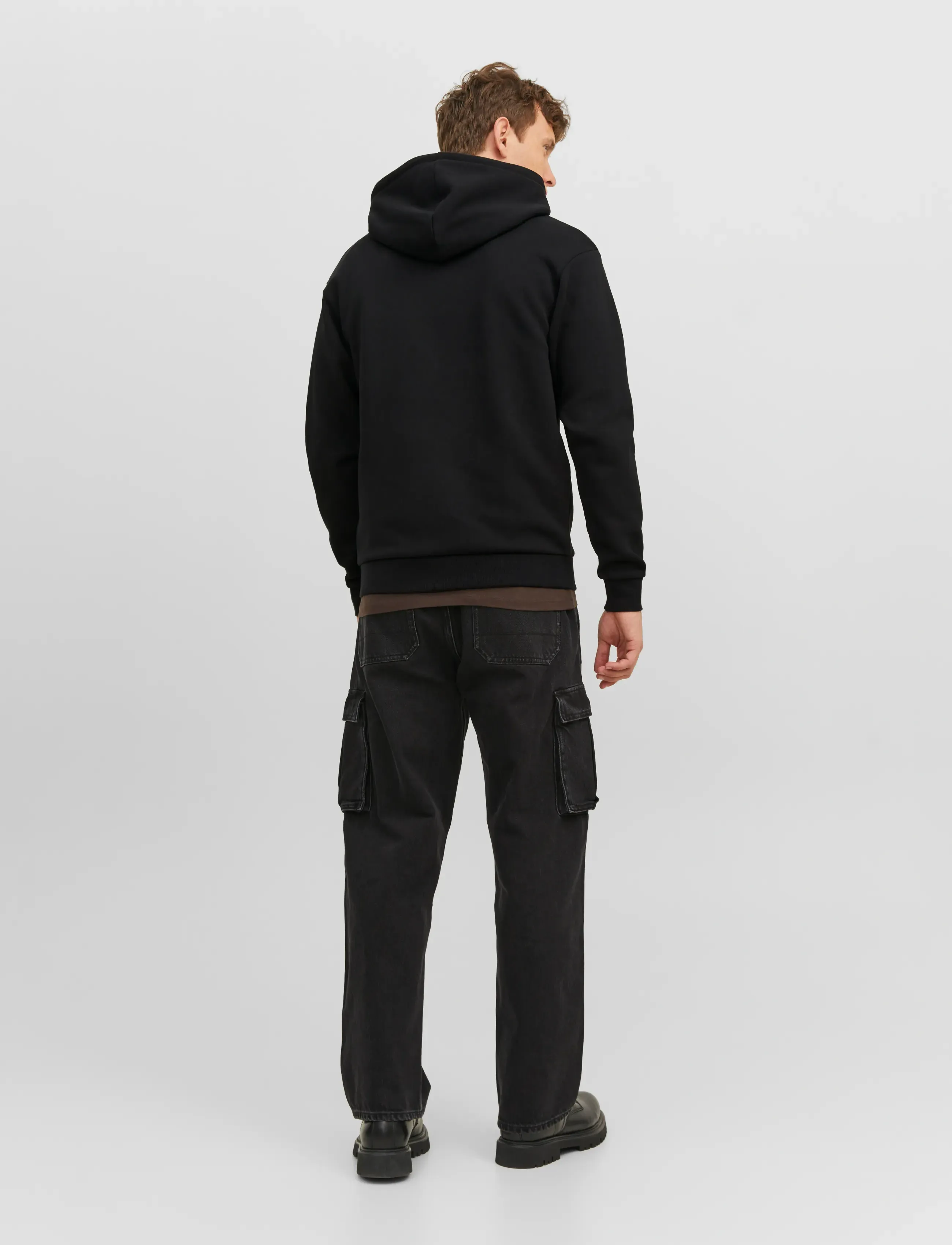 Jack & Jones - JJEBRADLEY SWEAT ZIP HOOD NOOS - džemperi ar kapuci - black - 3