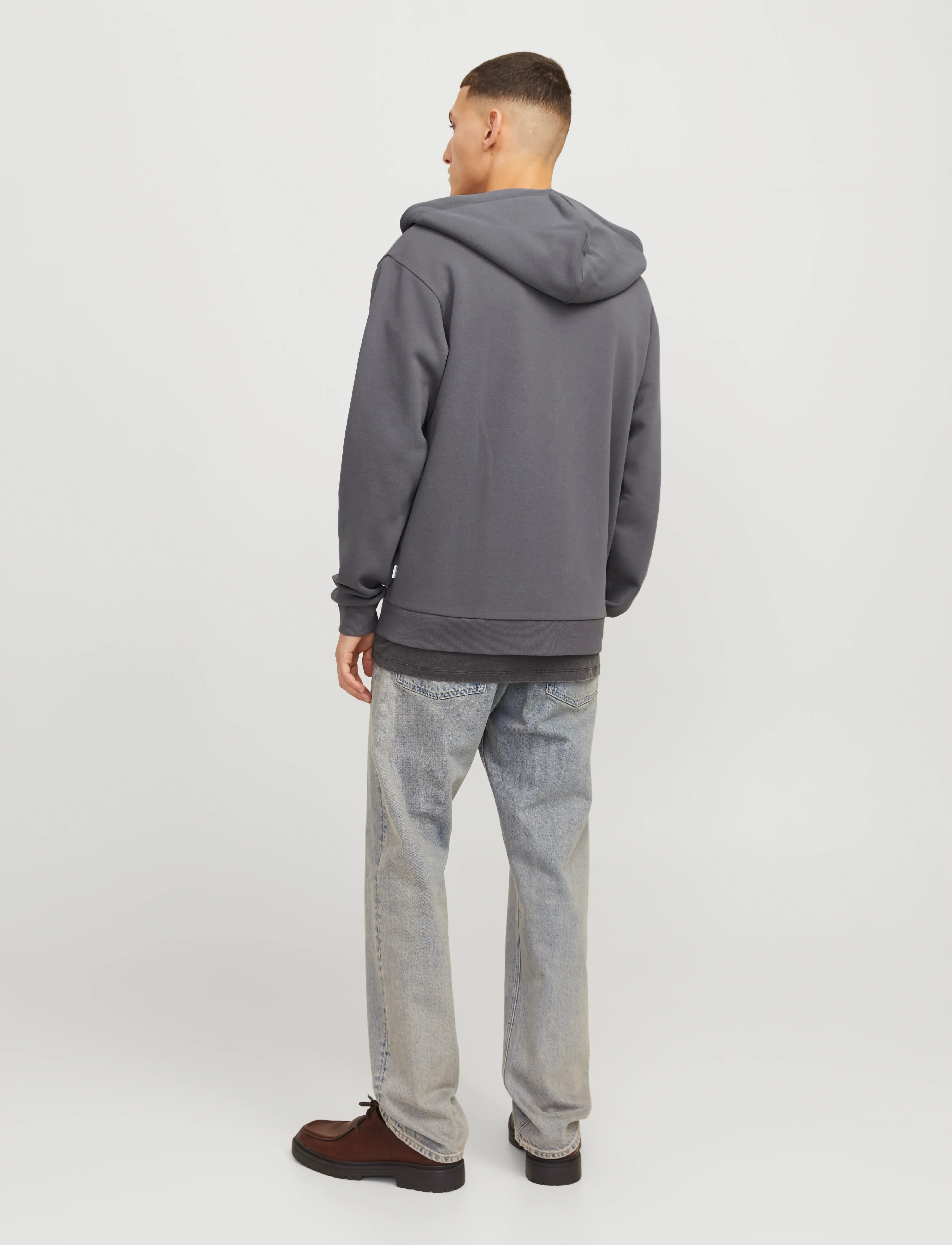 Jack & Jones - JJEBRADLEY SWEAT ZIP HOOD NOOS - hættetrøjer - castlerock - 3