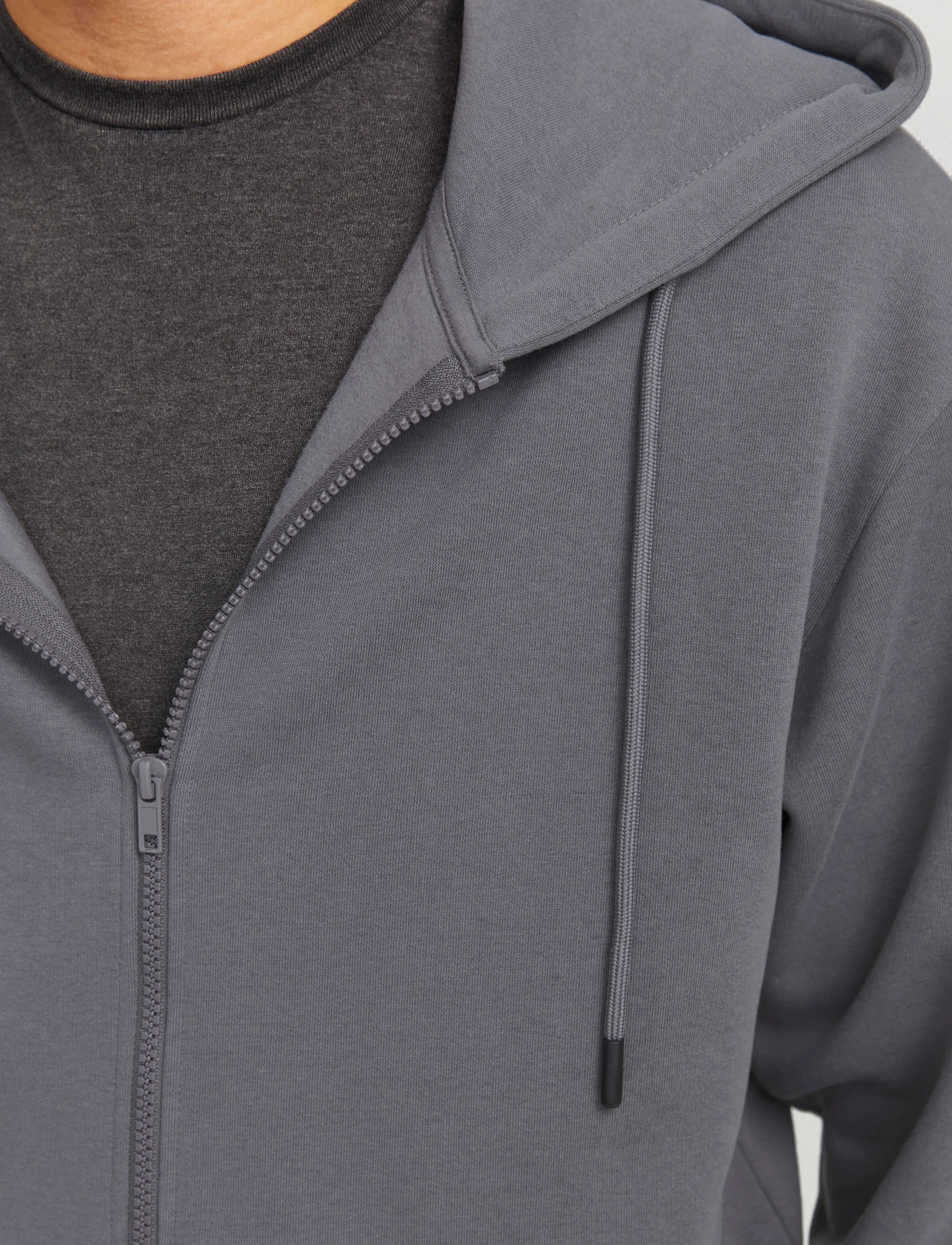 Jack & Jones - JJEBRADLEY SWEAT ZIP HOOD NOOS - hættetrøjer - castlerock - 4