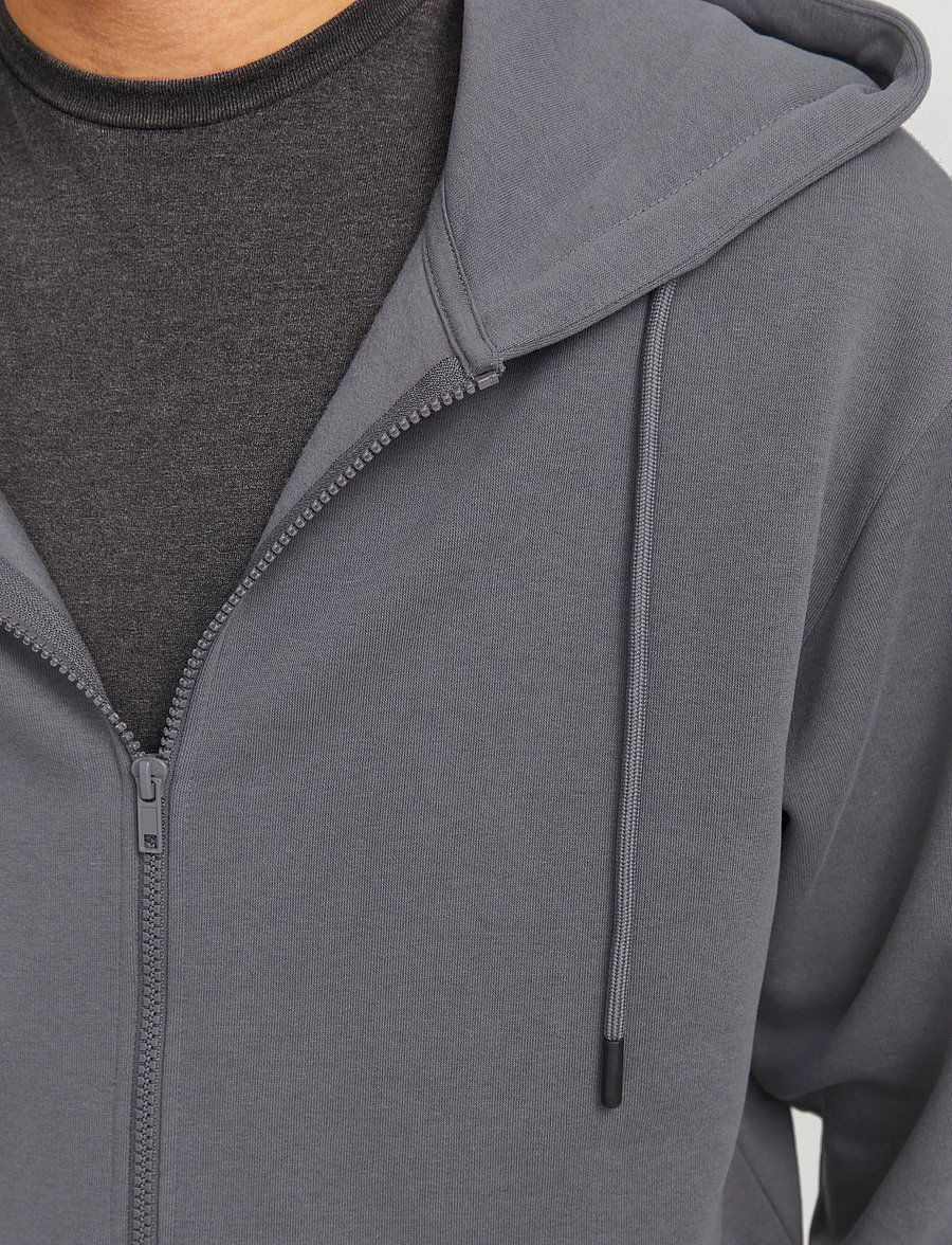 Jack & Jones - JJEBRADLEY SWEAT ZIP HOOD NOOS - hættetrøjer - castlerock - 4