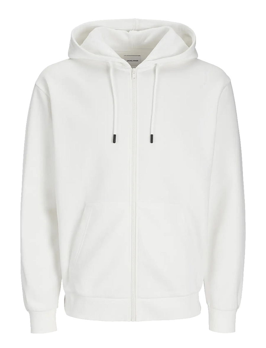 Jack & Jones - JJEBRADLEY SWEAT ZIP HOOD NOOS - hættetrøjer - cloud dancer - 1