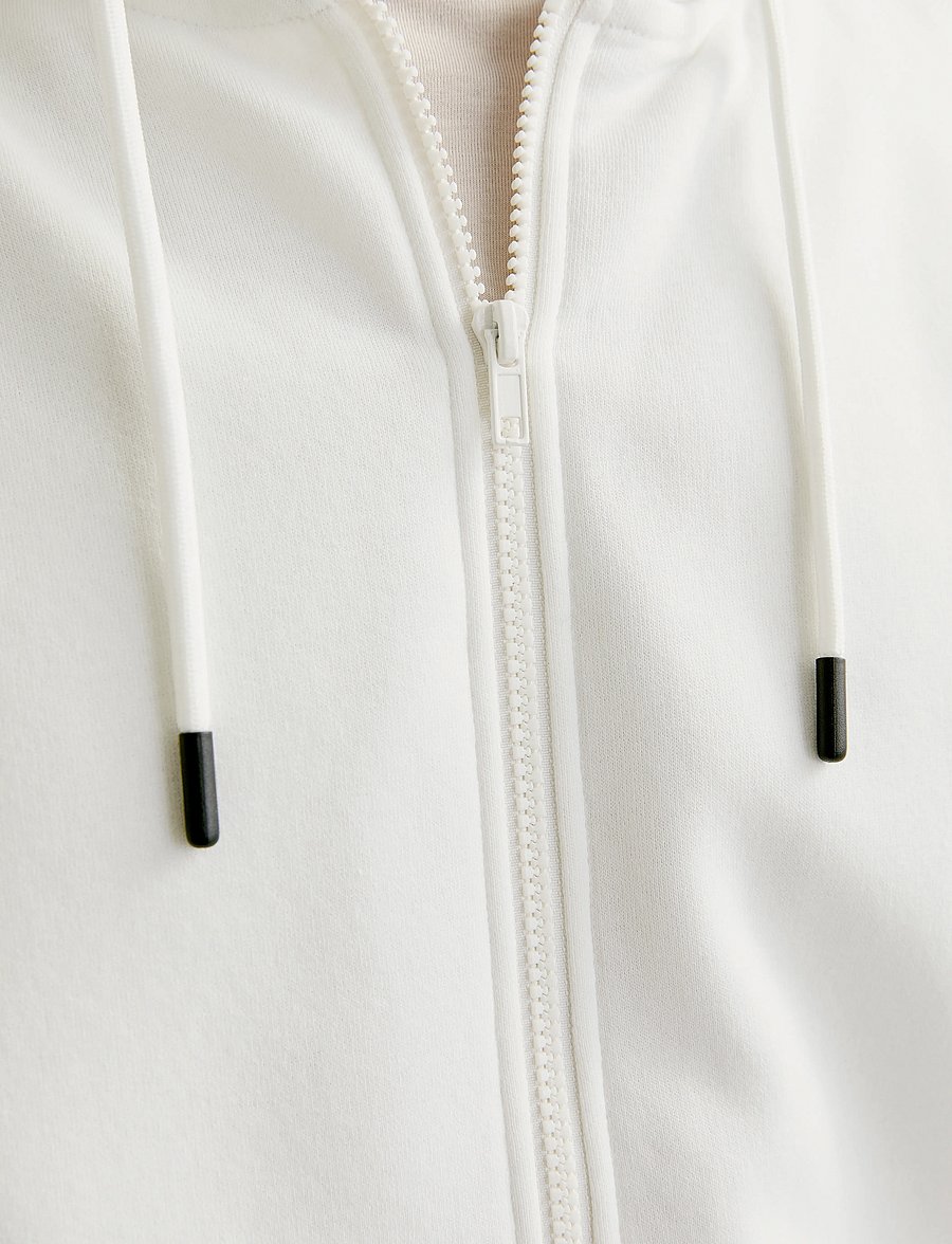 Jack & Jones - JJEBRADLEY SWEAT ZIP HOOD NOOS - hættetrøjer - cloud dancer - 3