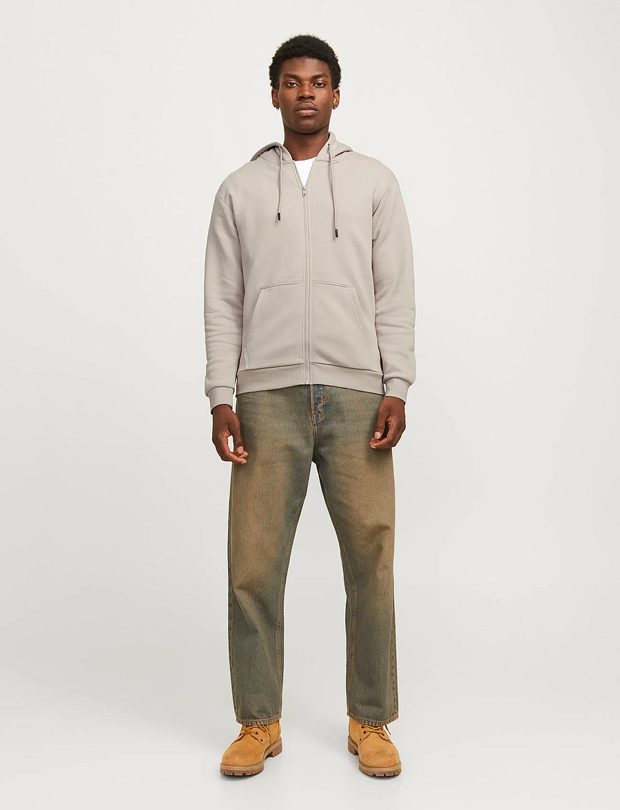 Jack & Jones - JJEBRADLEY SWEAT ZIP HOOD NOOS - hættetrøjer - moonbeam - 4
