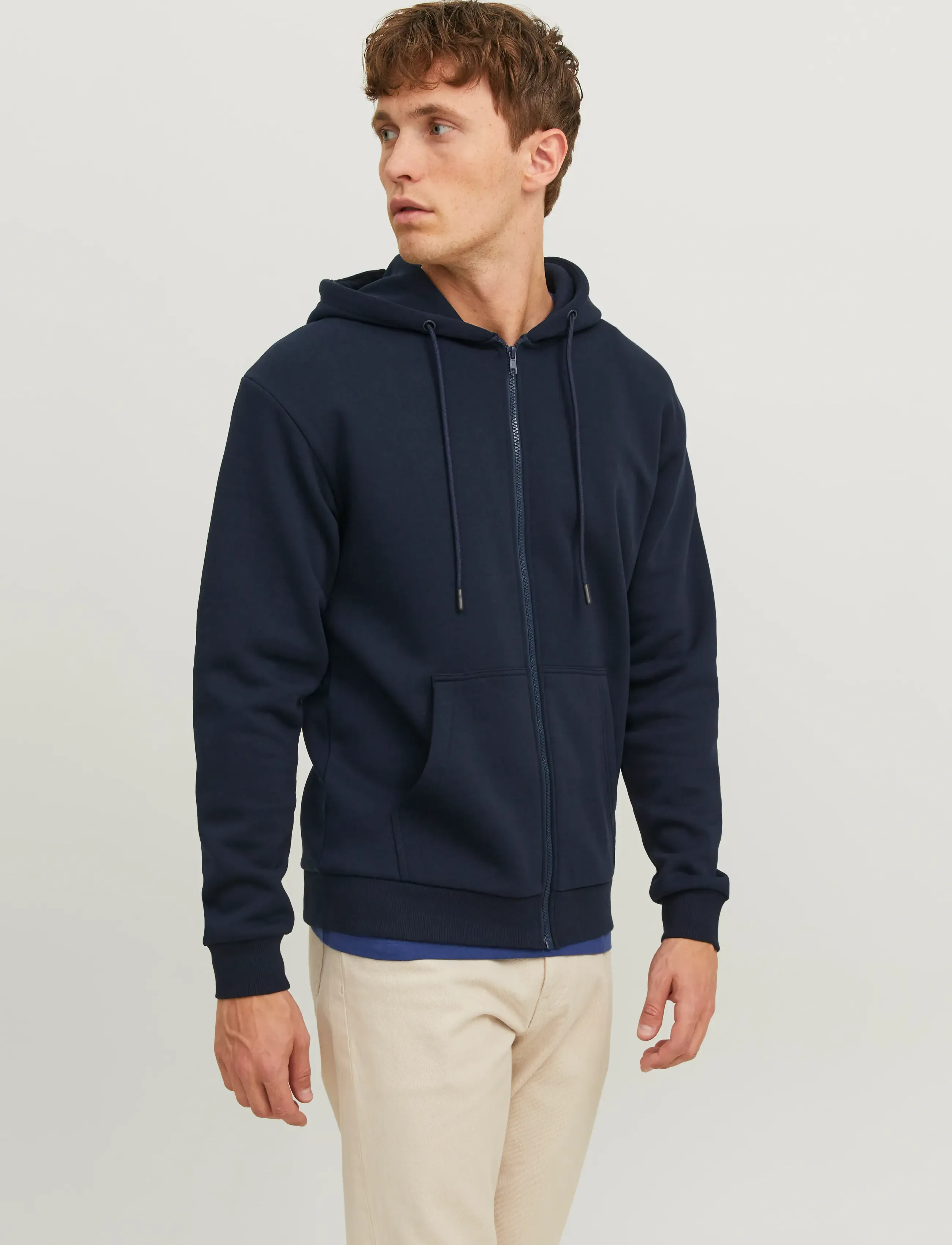 Jack & Jones JJEBRADLEY SWEAT ZIP HOOD NOOS - Kapuzenpullover - NAVY BLAZER / navy