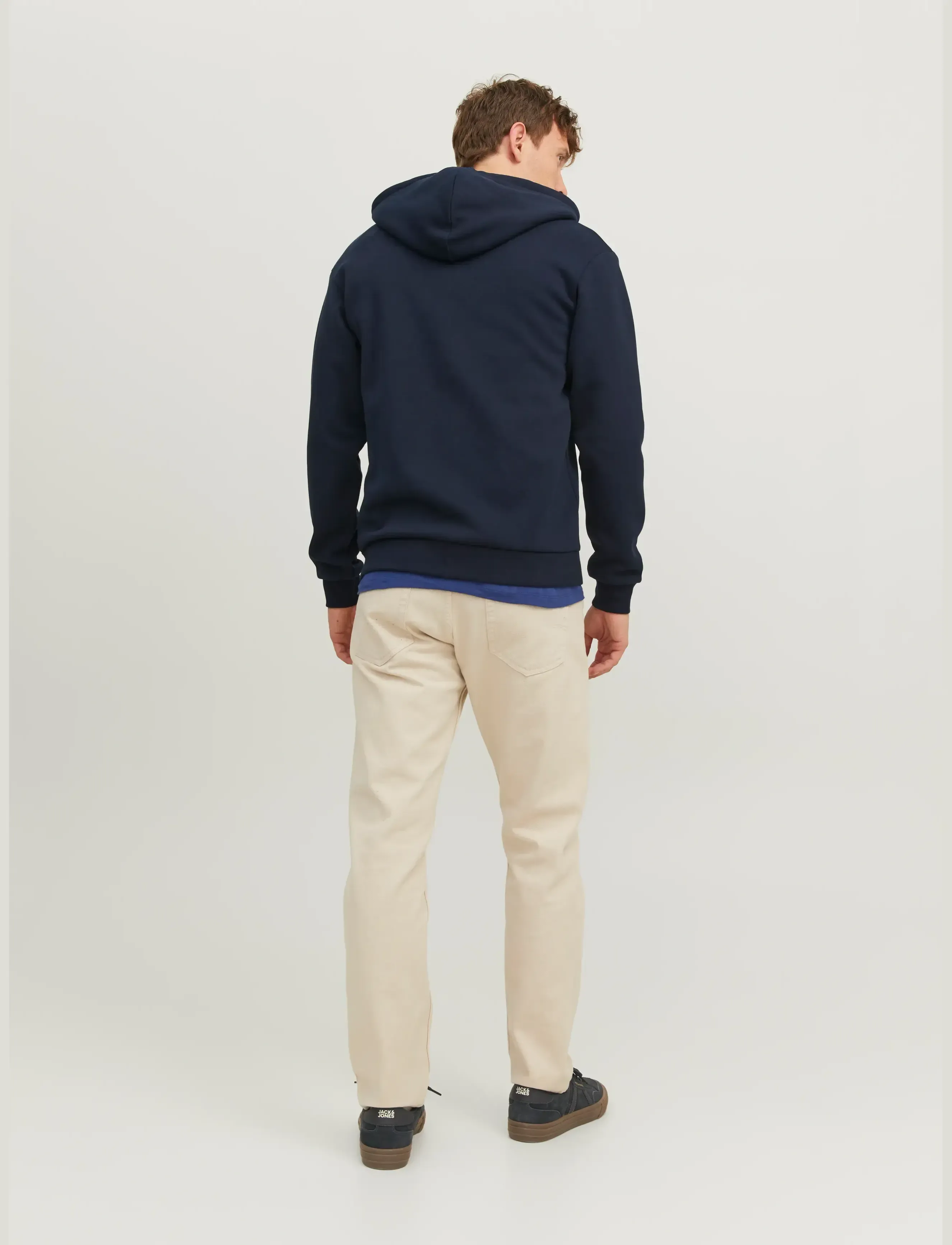 Jack & Jones - JJEBRADLEY SWEAT ZIP HOOD NOOS - hættetrøjer - navy blazer - 3