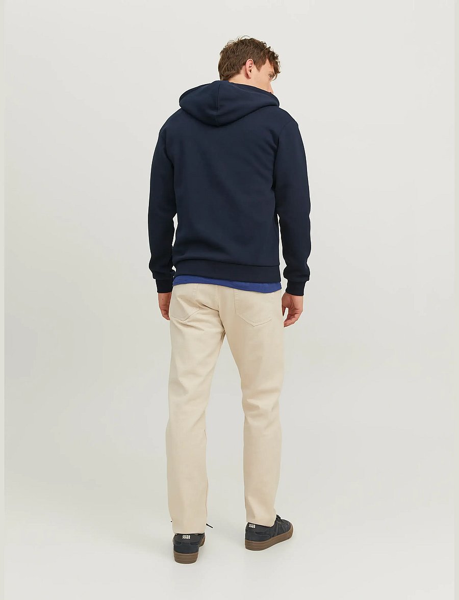 Jack & Jones - JJEBRADLEY SWEAT ZIP HOOD NOOS - hættetrøjer - navy blazer - 3