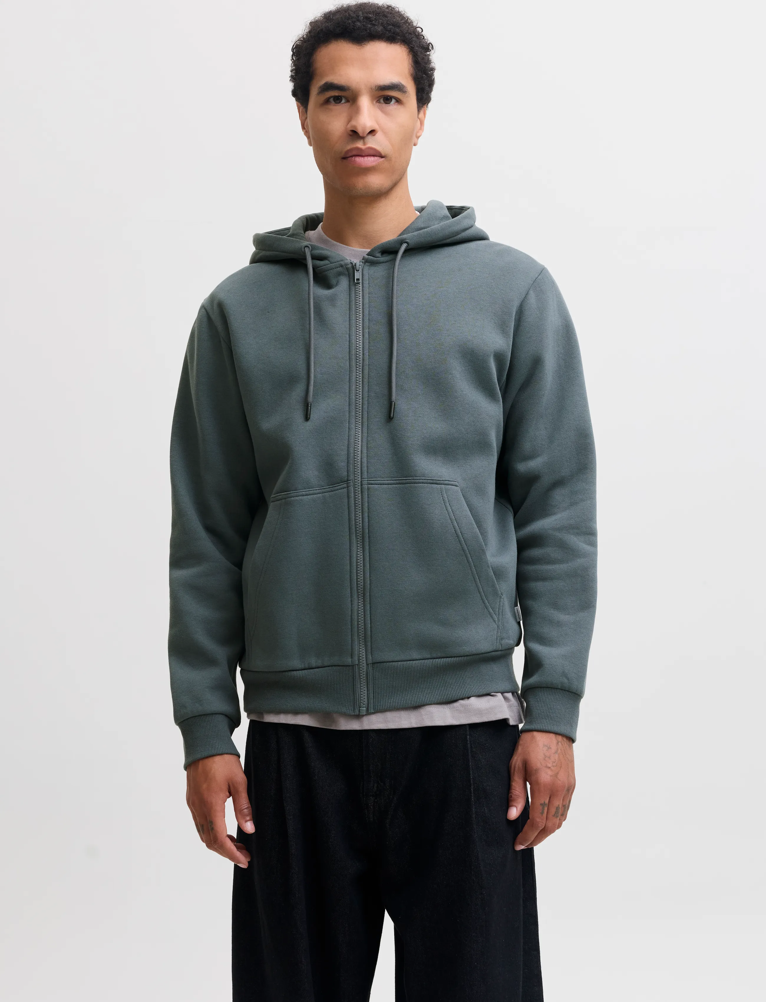 Jack & Jones JJEBRADLEY SWEAT ZIP HOOD NOOS - Kapuzenpullover - TURBULENCE / grey