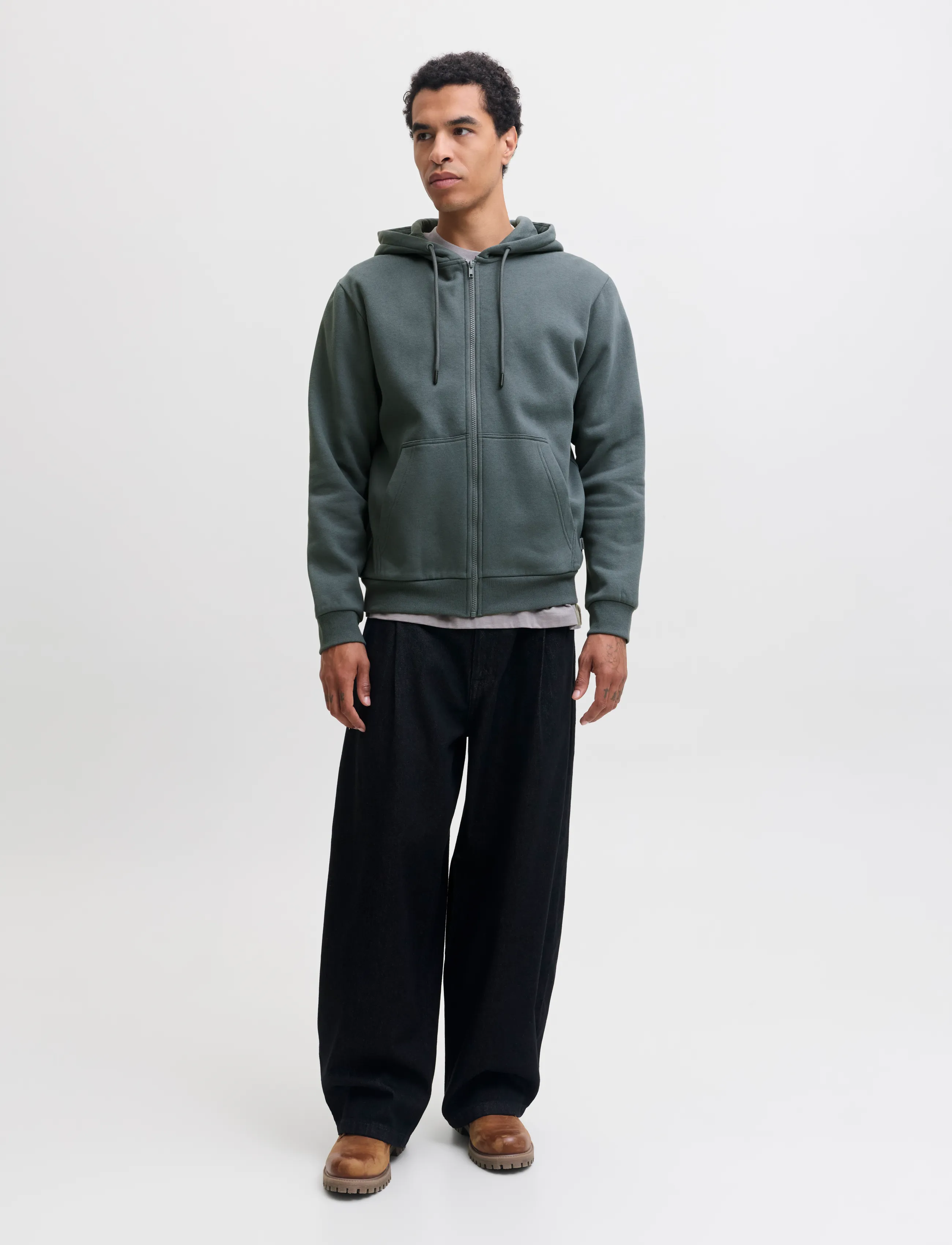 Jack & Jones - JJEBRADLEY SWEAT ZIP HOOD NOOS - kapuzenpullover - turbulence - 4