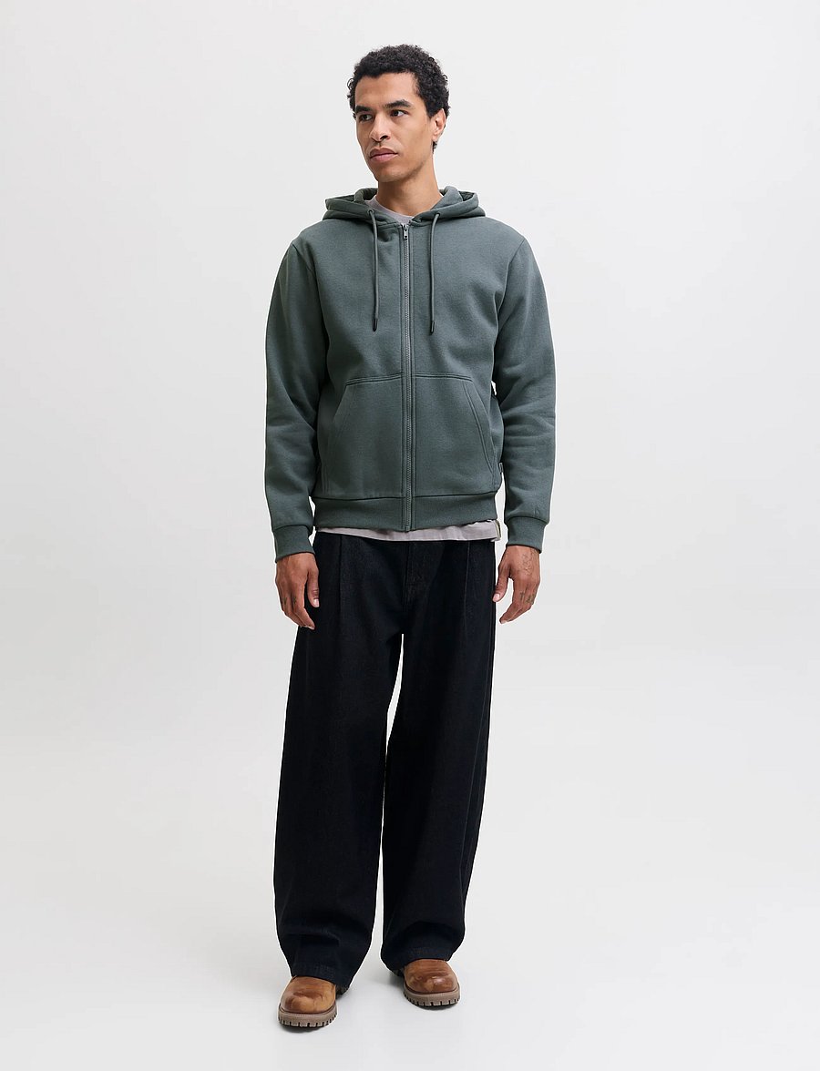 Jack & Jones - JJEBRADLEY SWEAT ZIP HOOD NOOS - kapuzenpullover - turbulence - 4