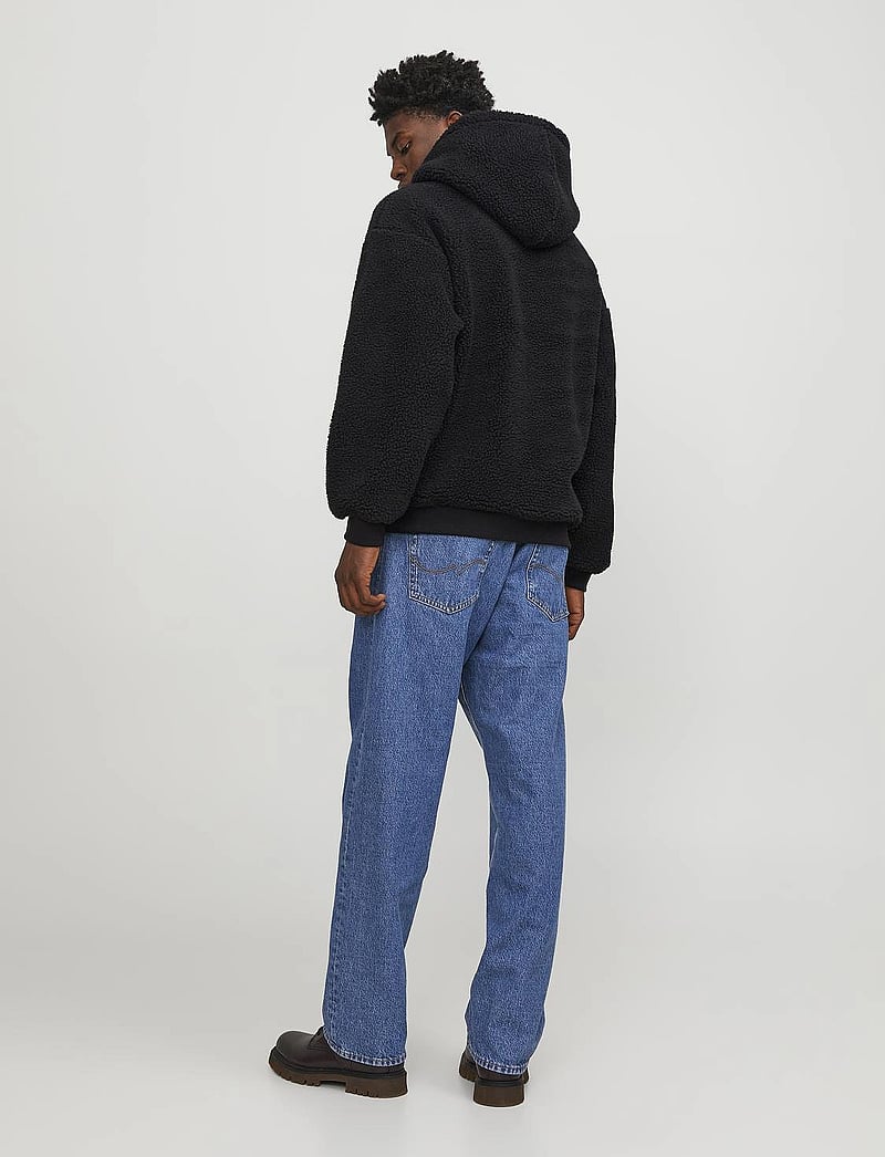 Jack & Jones - JORVESTERBRO TEDDY SWEAT HOOD SN - fleece-pullover - black - 3