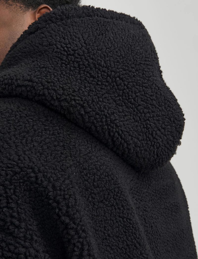 Jack & Jones - JORVESTERBRO TEDDY SWEAT HOOD SN - fleece-pullover - black - 4