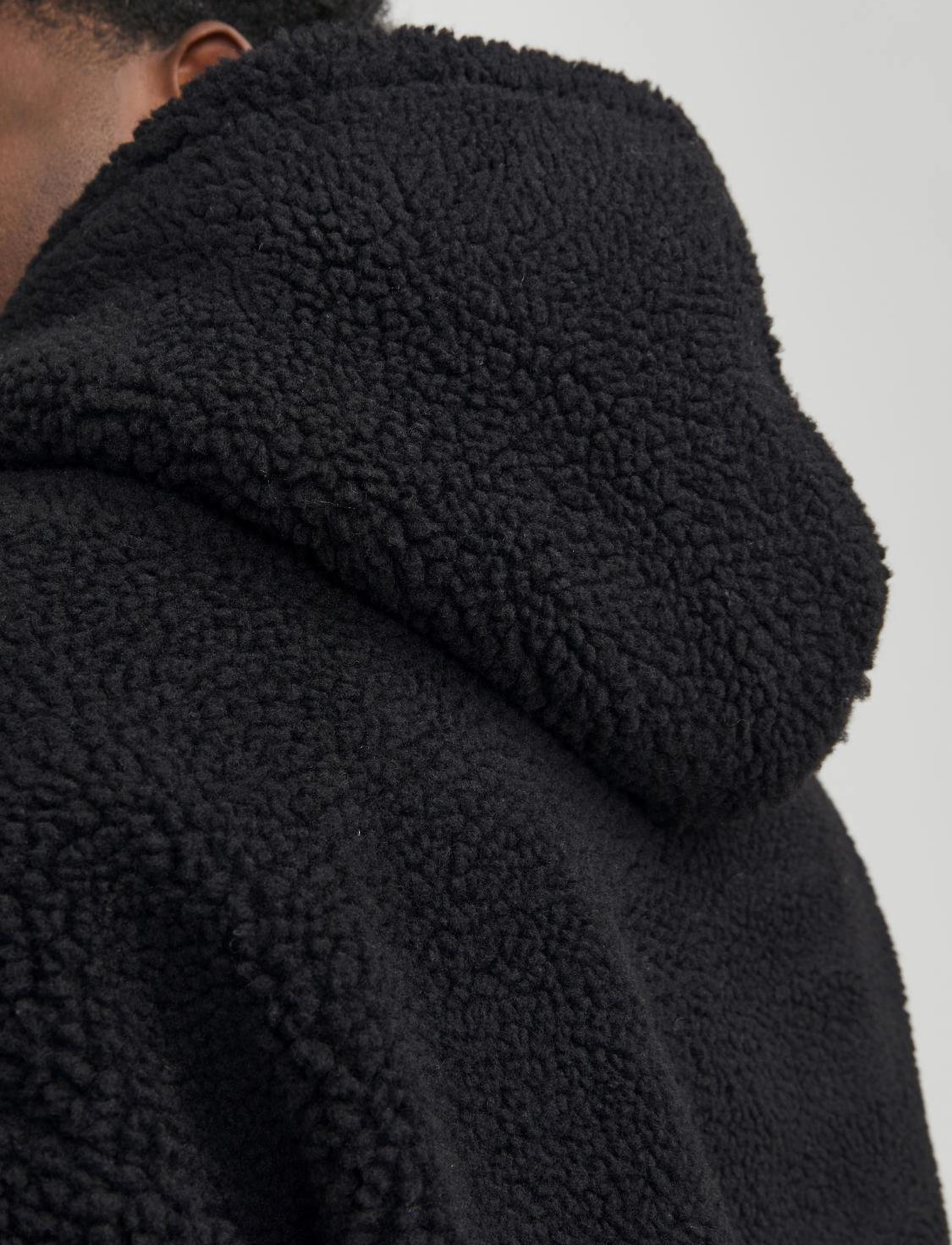 Jack & Jones - JORVESTERBRO TEDDY SWEAT HOOD SN - teddy peysur - black - 4