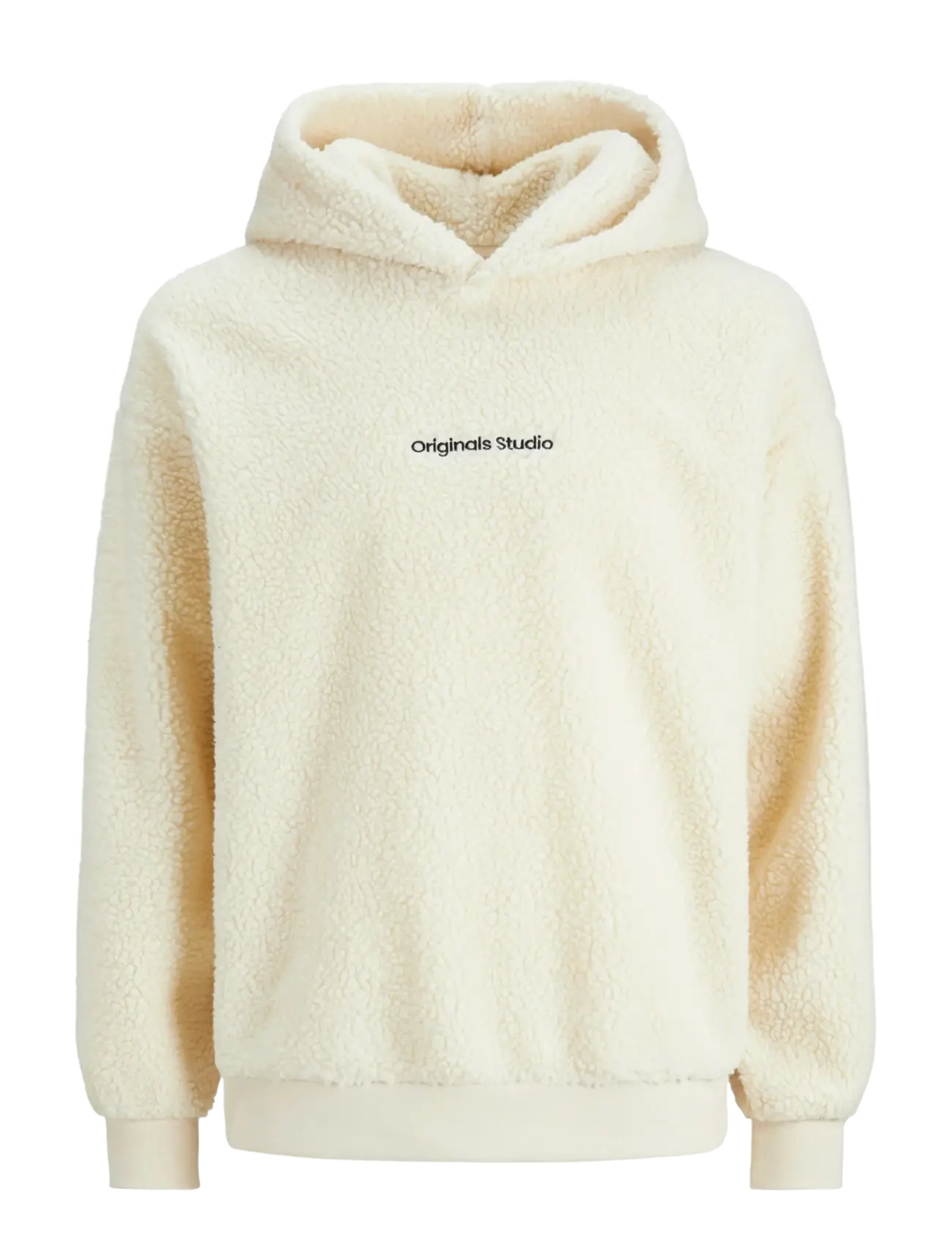 Jack & Jones JORVESTERBRO TEDDY SWEAT HOOD SN - Mid layer jackets - OATMEAL / cream