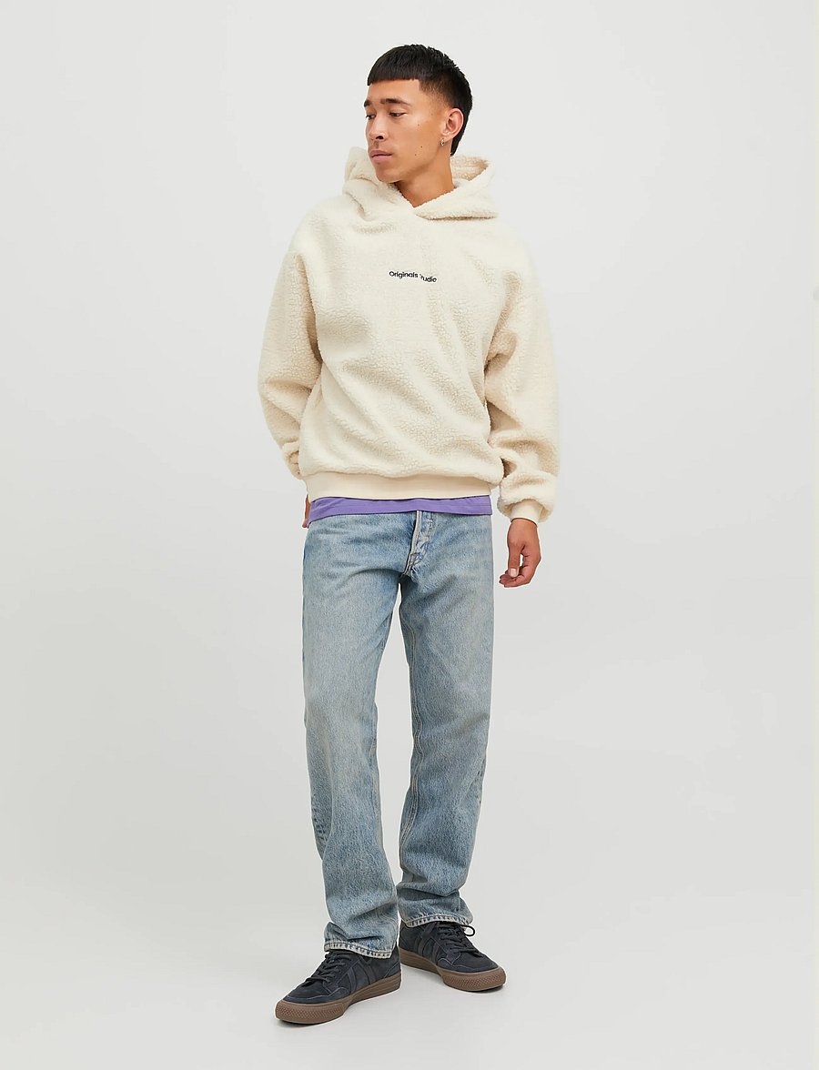 Jack & Jones - JORVESTERBRO TEDDY SWEAT HOOD SN - pulls en tissu peluche - oatmeal - 0