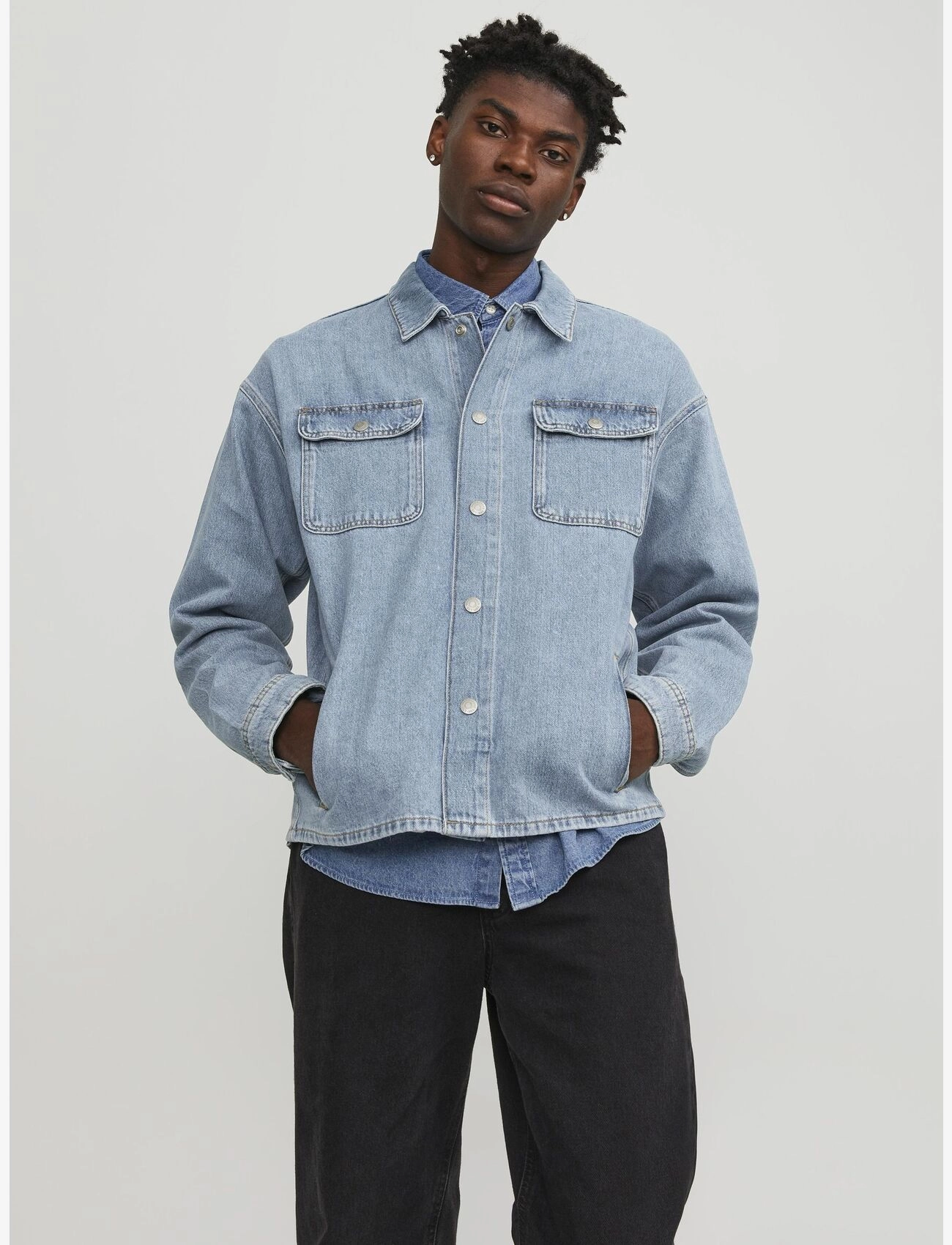 Jack & Jones - JJICHASE JJOVERSHIRT MF 902 SN - blue denim - 1