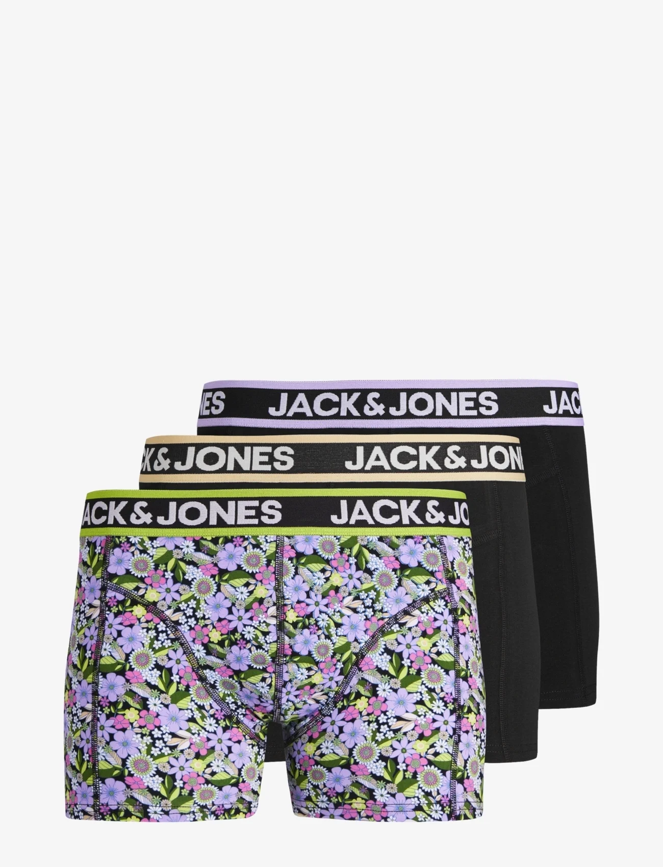 Jack & Jones - JACFLAW TRUNKS 3 PACK - najniższe ceny - wild lime - 0
