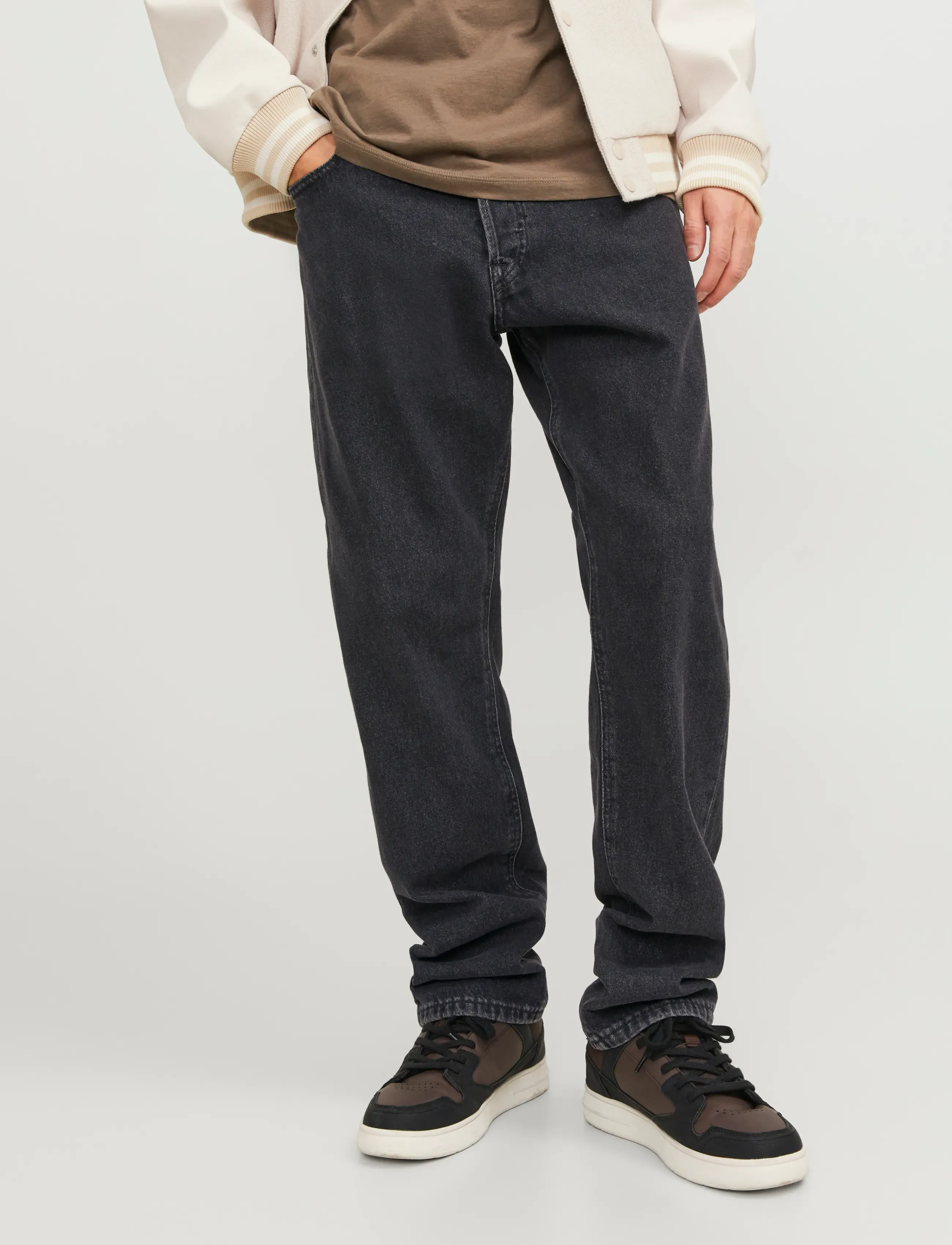 Jack & Jones JJICHRIS JJORIGINAL SQ 737 NOOS - Looks for less - BLACK DENIM / grey