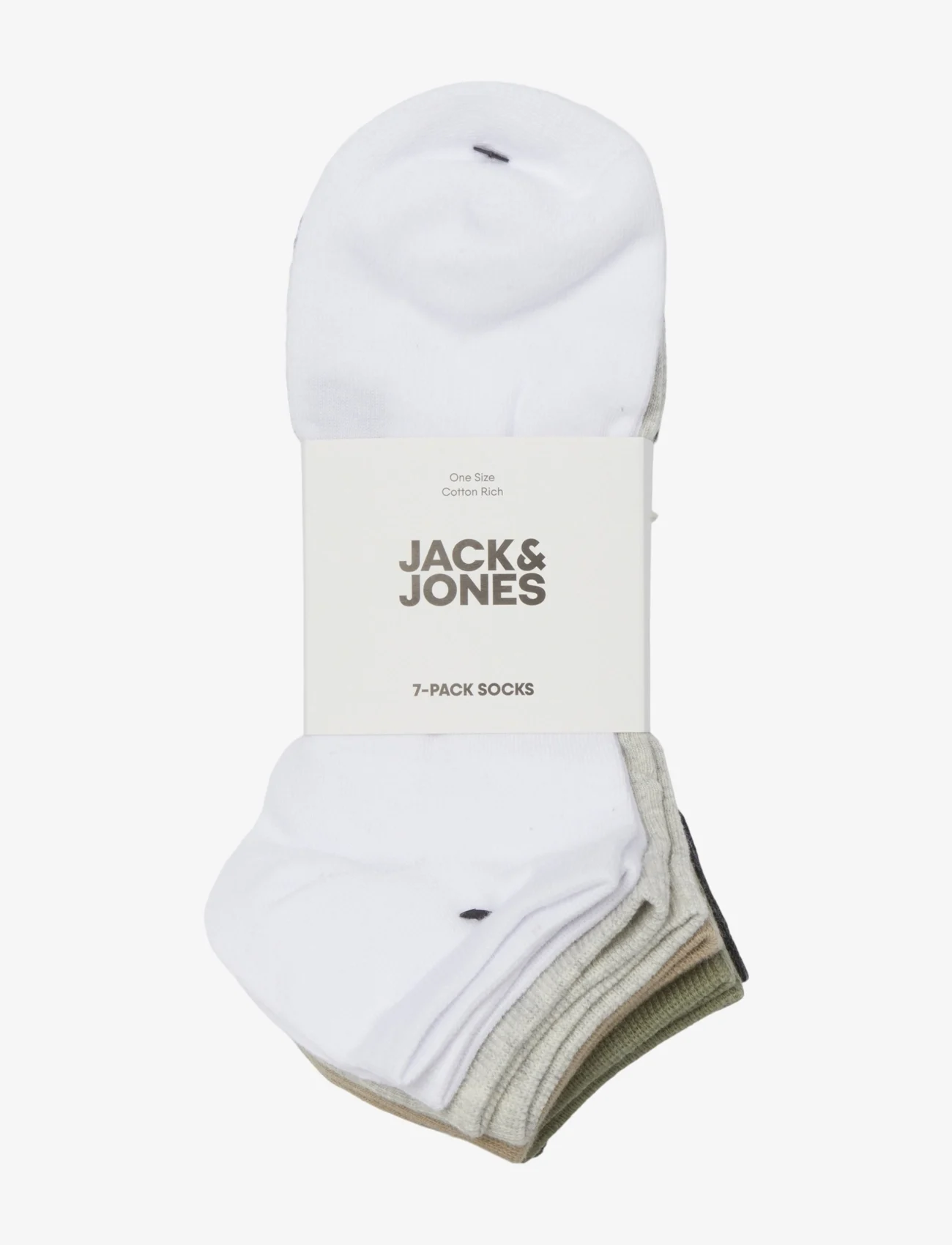 Jack & Jones - JACFADE SOLID SHORT SOCKS 7 PACK - lägsta priserna - light grey melange - 1