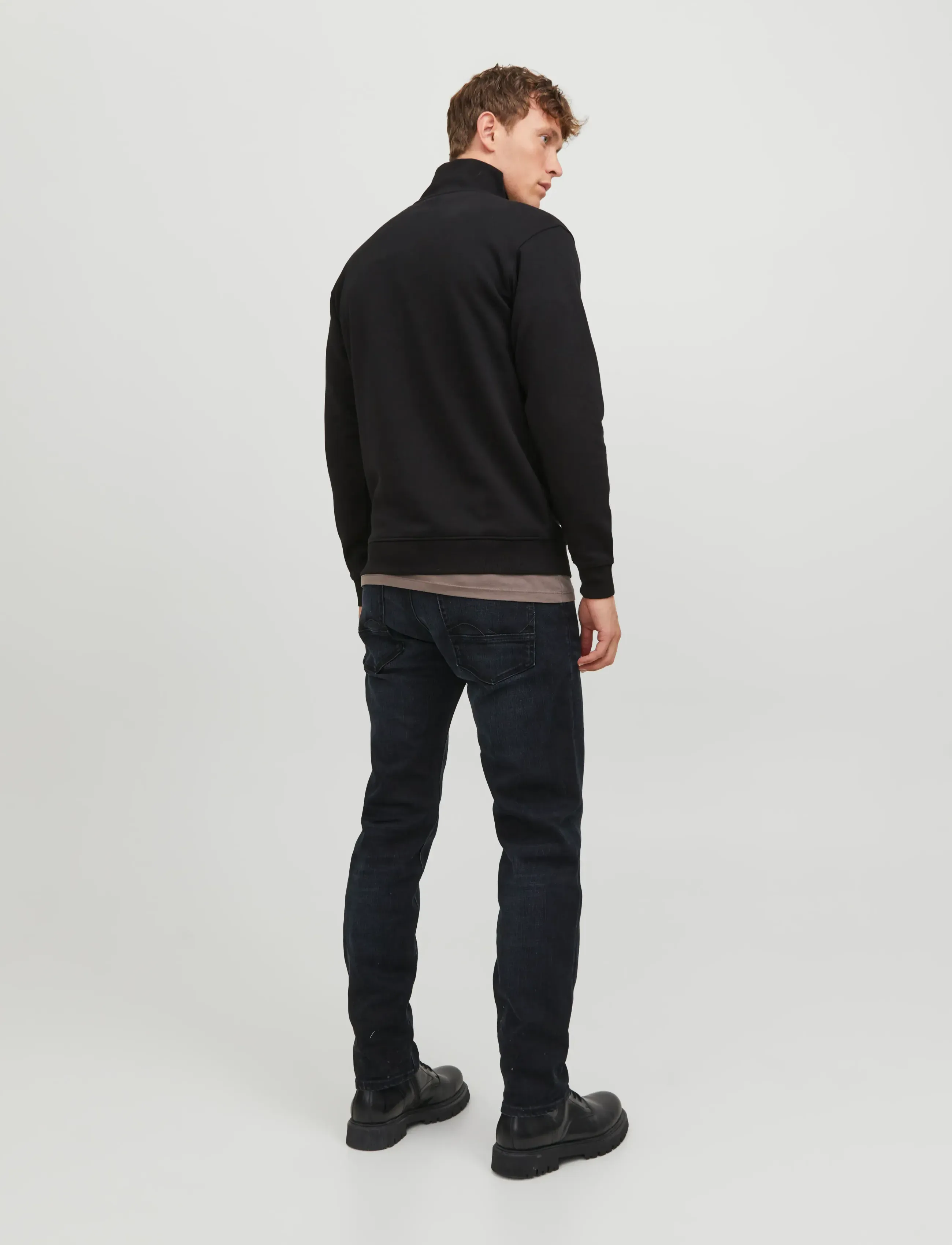 Jack & Jones - JJEBRADLEY SWEAT HALF ZIP NOOS - urlaubsfavoriten - black - 3