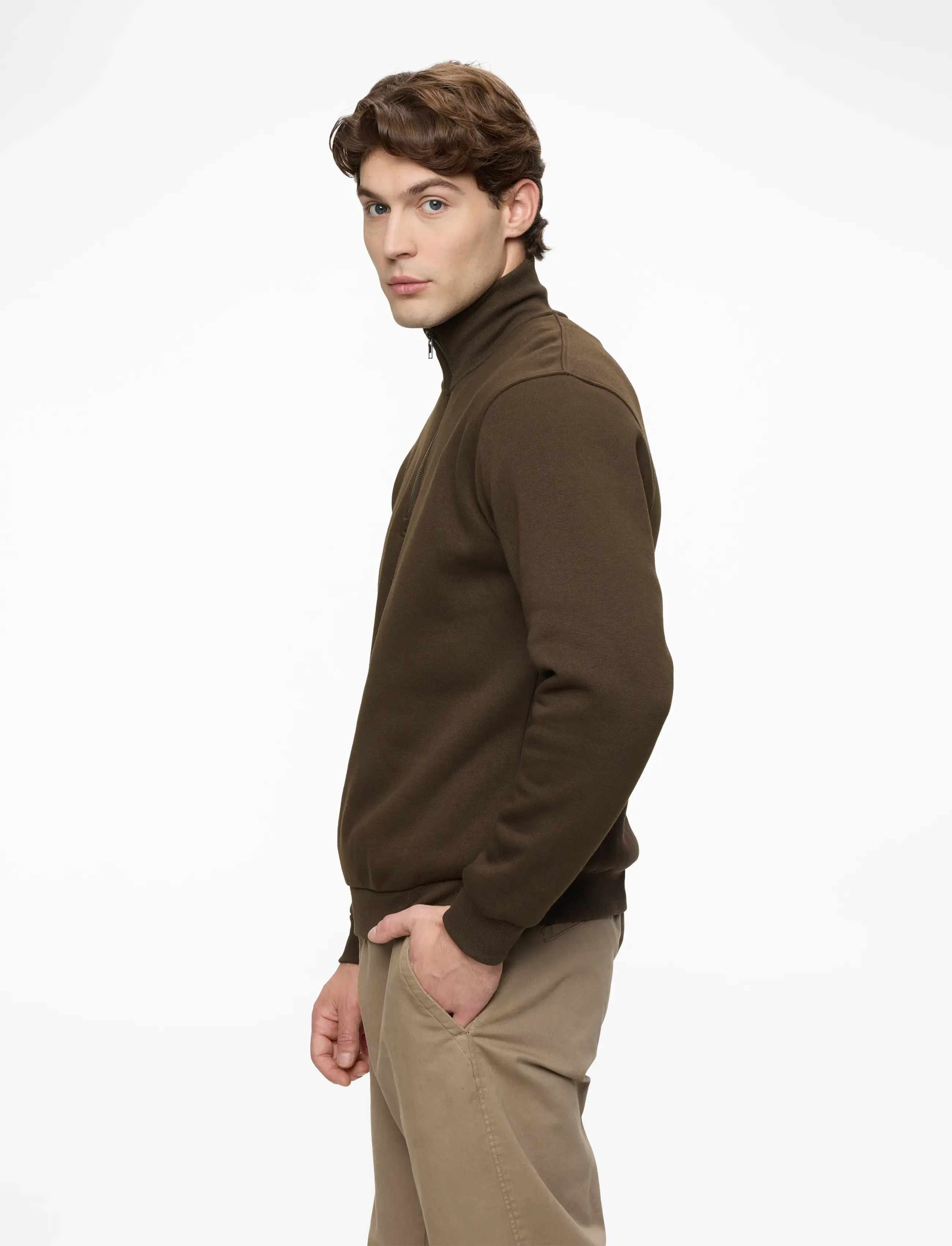 Jack & Jones - JJEBRADLEY SWEAT HALF ZIP NOOS - hettupeysur - delicioso - 3
