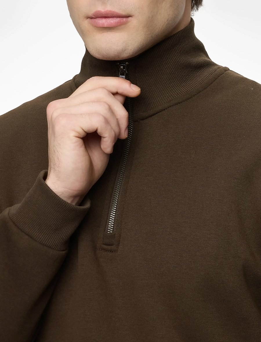 Jack & Jones - JJEBRADLEY SWEAT HALF ZIP NOOS - hettupeysur - delicioso - 5
