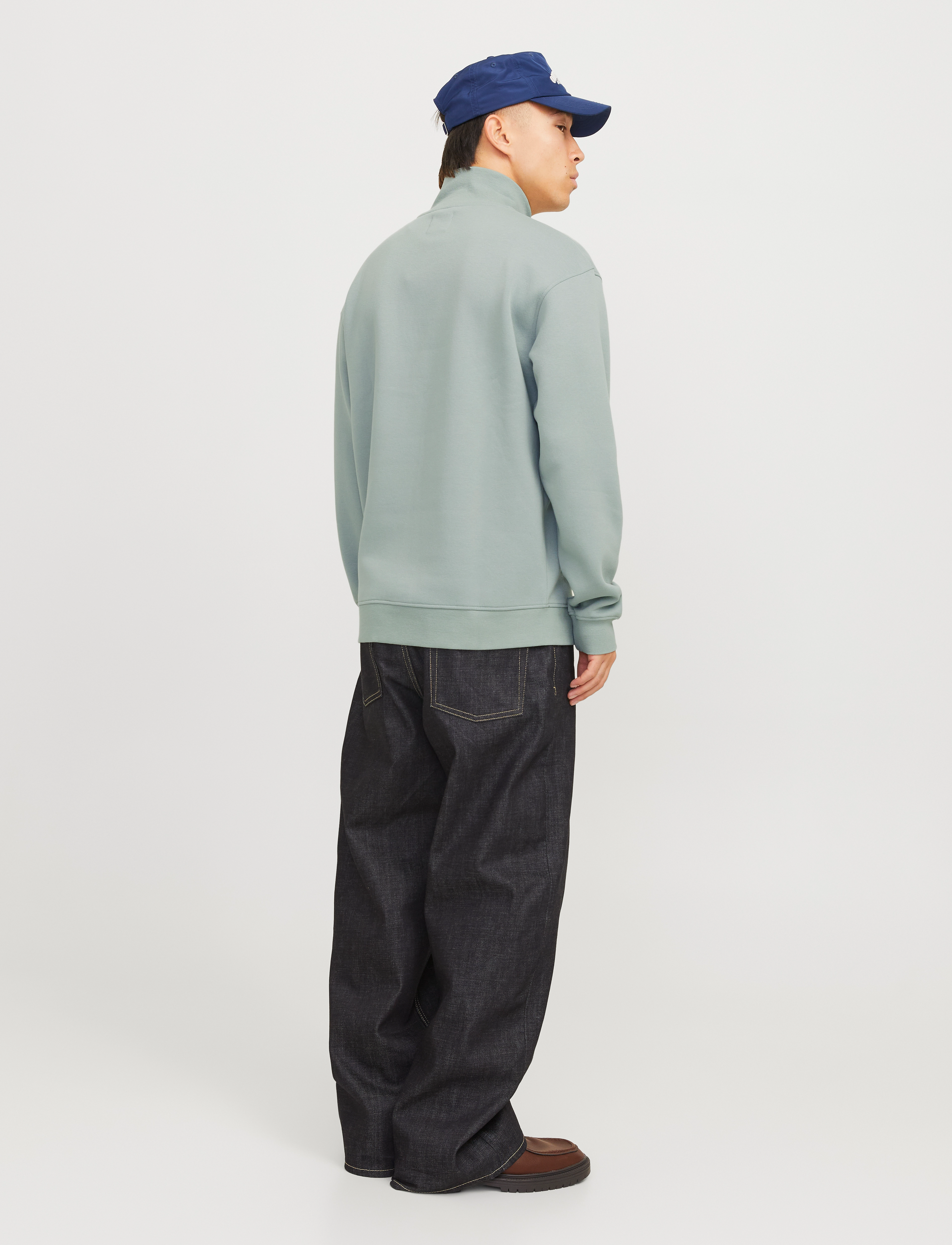 Jack & Jones - JJEBRADLEY SWEAT HALF ZIP NOOS - urlaubsfavoriten - iceberg green - 2