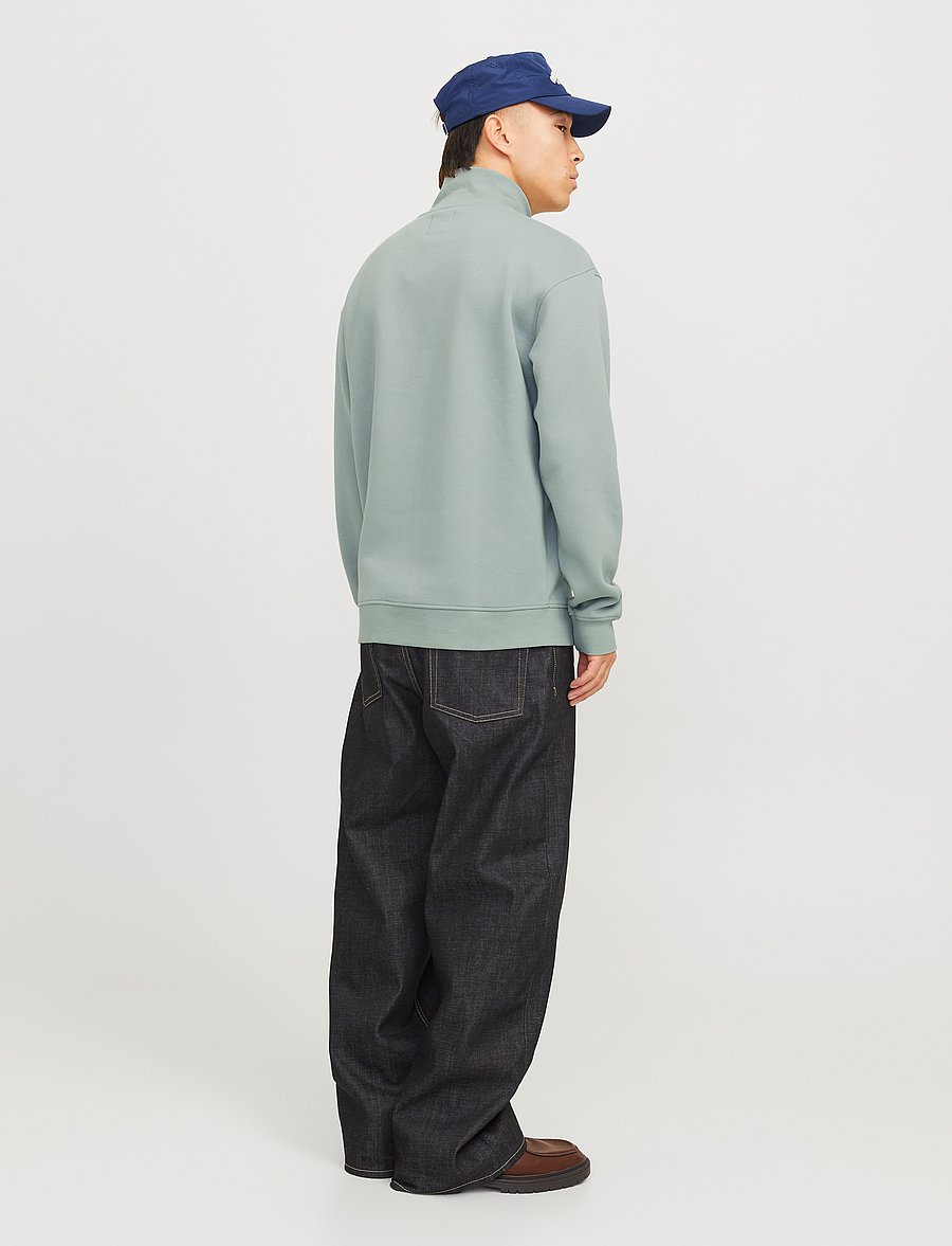 Jack & Jones - JJEBRADLEY SWEAT HALF ZIP NOOS - urlaubsfavoriten - iceberg green - 2